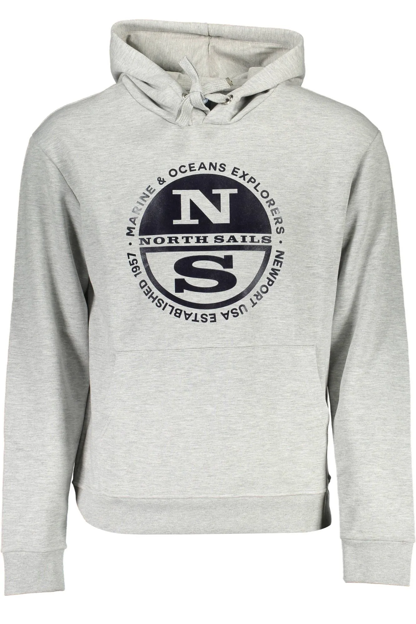 North Sails Gray Cotton Men Sweater