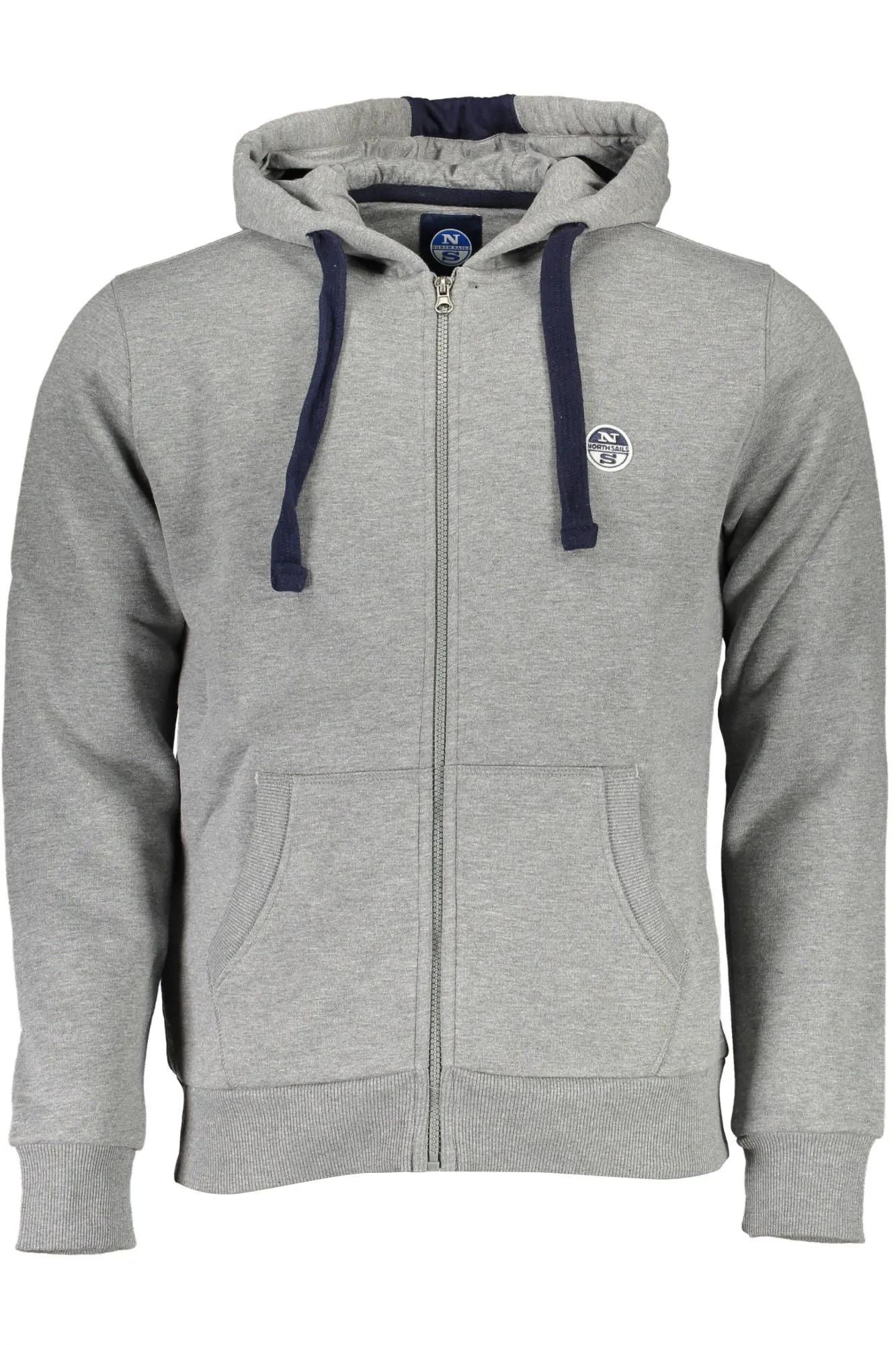 North Sails Gray Cotton Men Sweatshirt