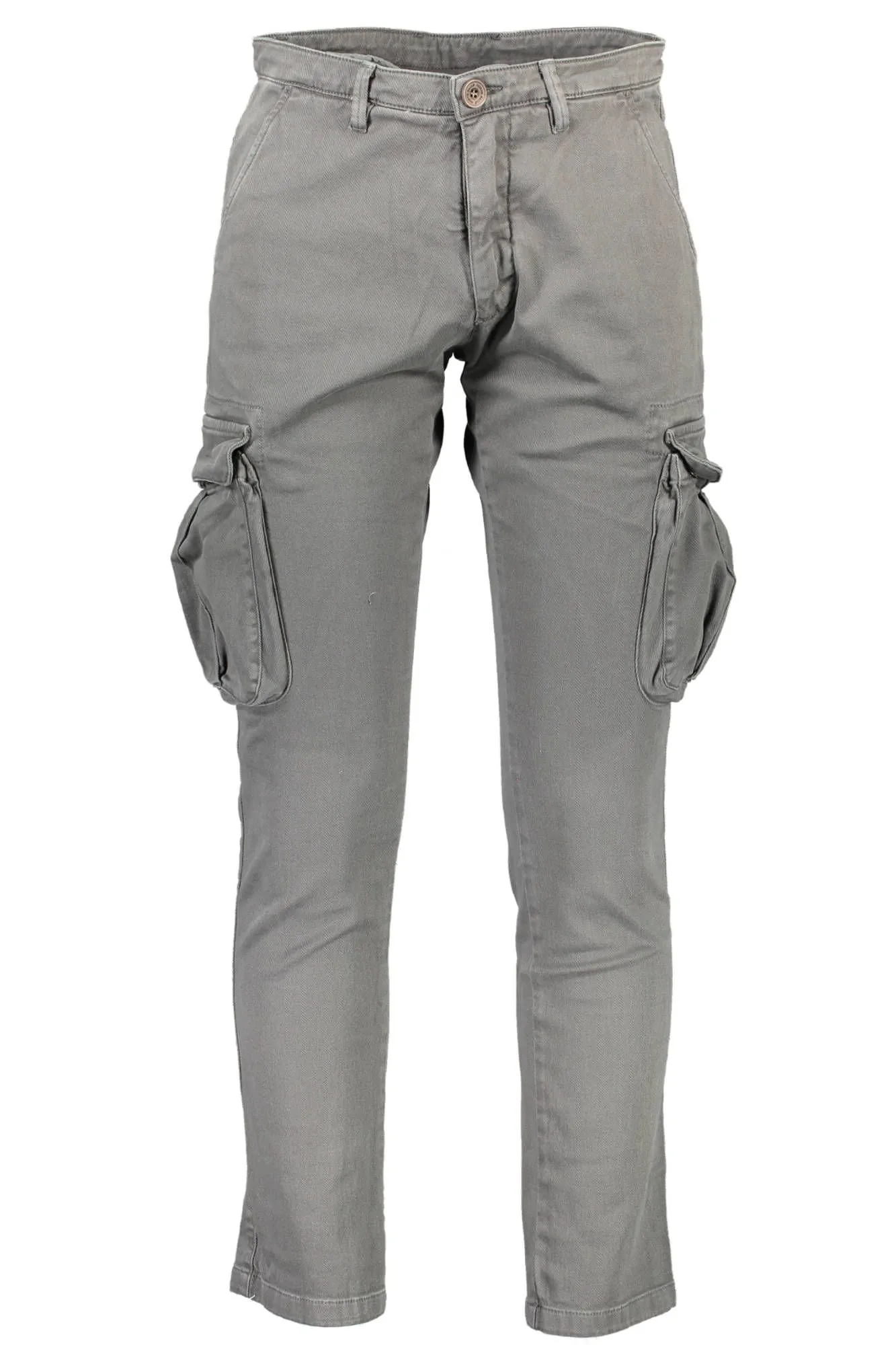 North Sails Gray Cotton Men Trouser