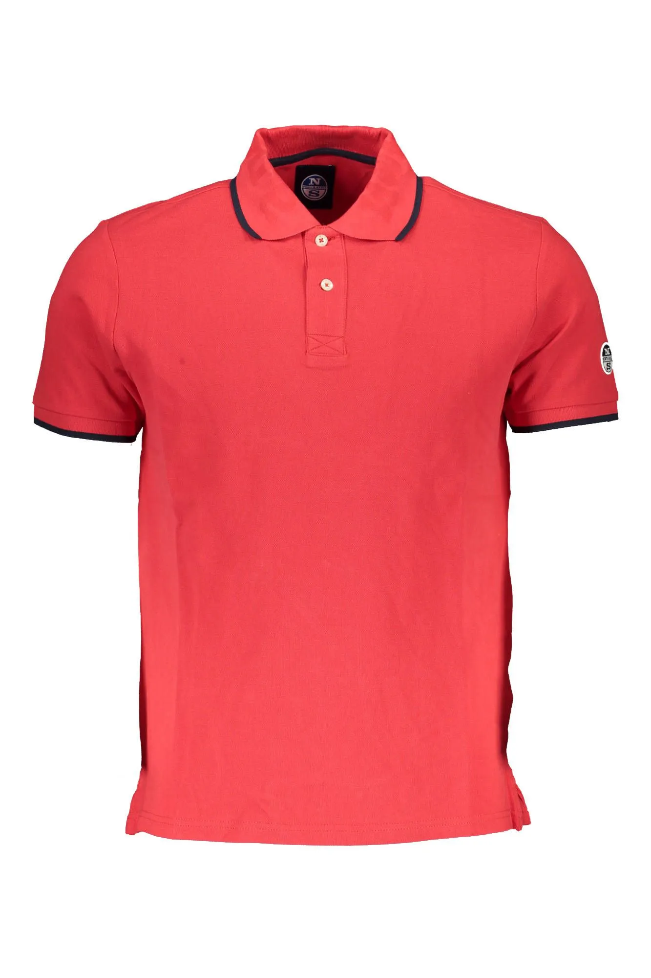 North Sails Red Cotton Men Polo Shirt