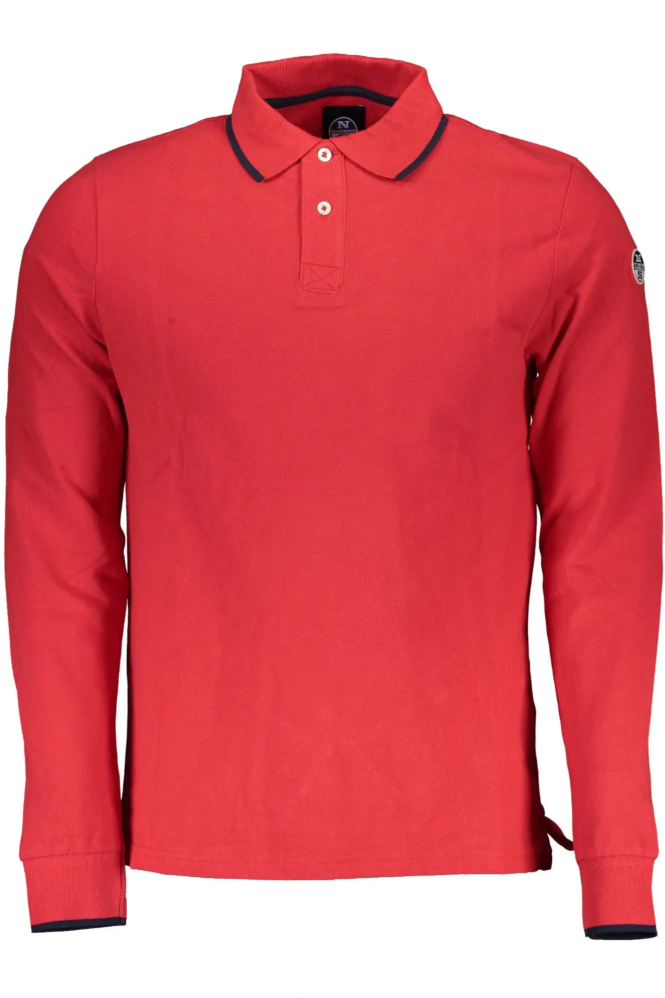 North Sails Red Cotton Men Polo Shirt