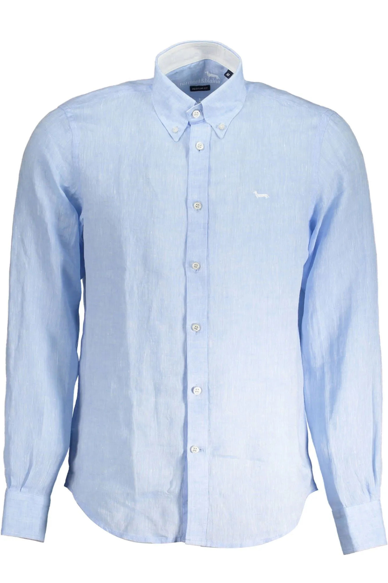 Harmont & Blaine Light Blue Linen Men Shirt