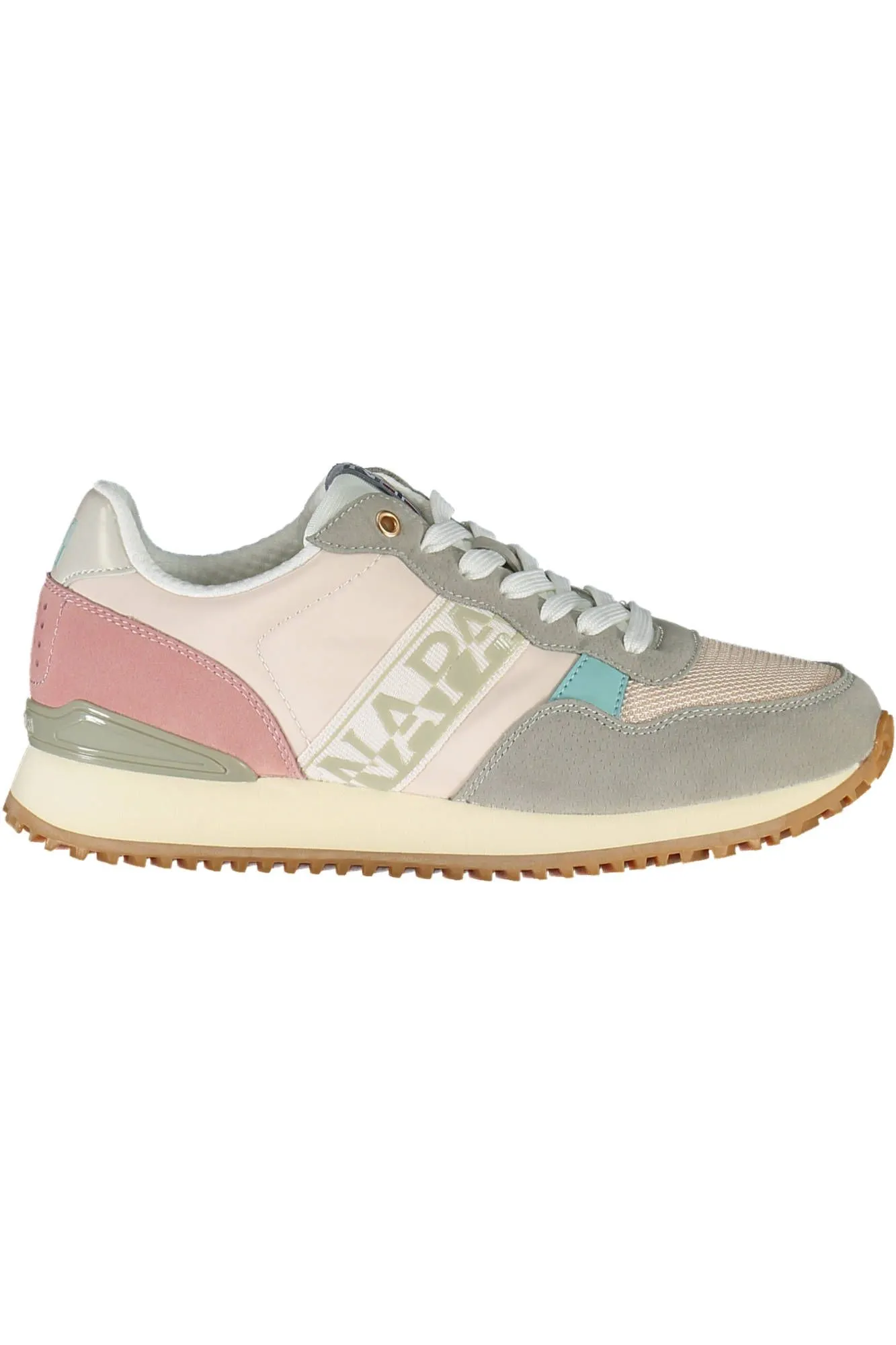 Napapijri Women's Chic Pink Laced Sneakers with Logo Detail