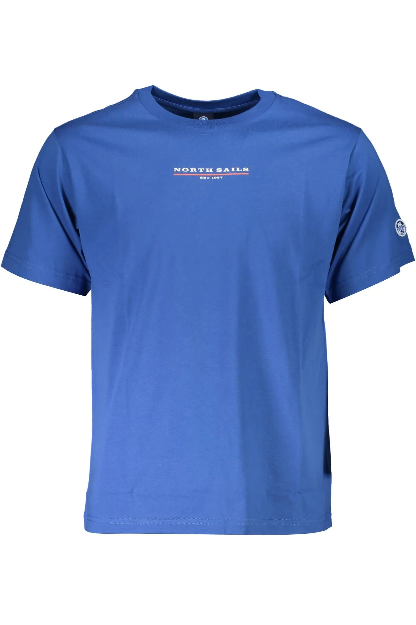 North Sails Blue Cotton Men T-Shirt