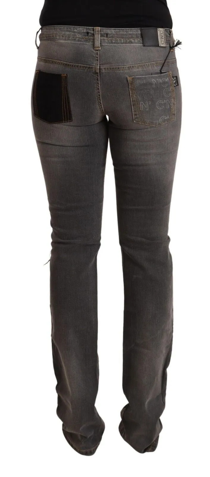 Costume National Women's Chic Gray Low Waist Skinny Denim