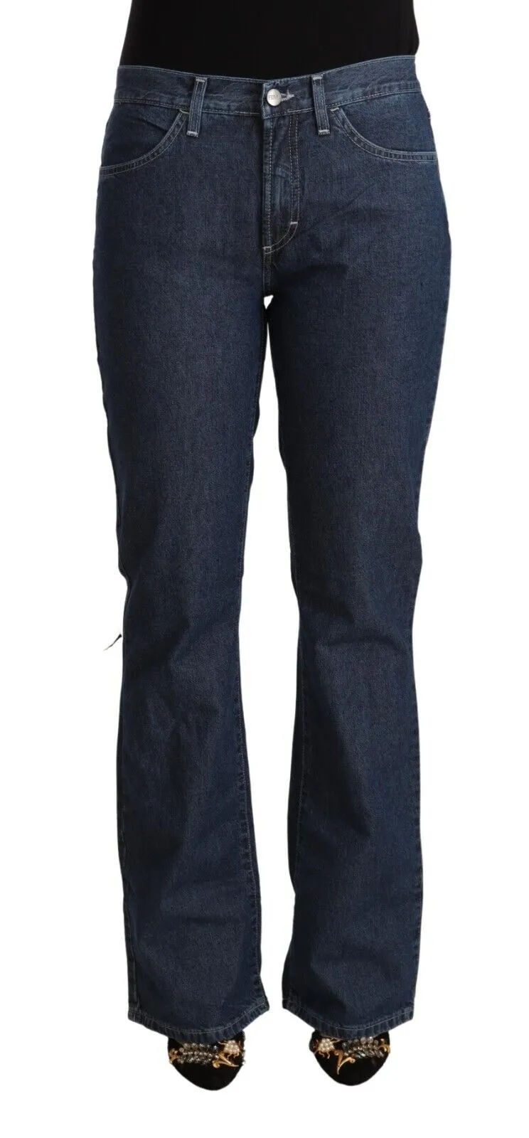 GF Ferre Women's Elegant Flared Cotton Jeans