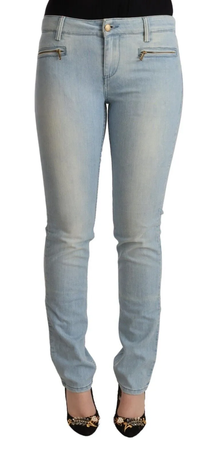 MILA SCHÖN Women's Elegant Slim Fit Cotton Blend Jeans