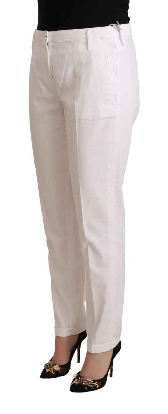 Jacob Cohen Women's Elegant Mid Waist Tapered Trousers