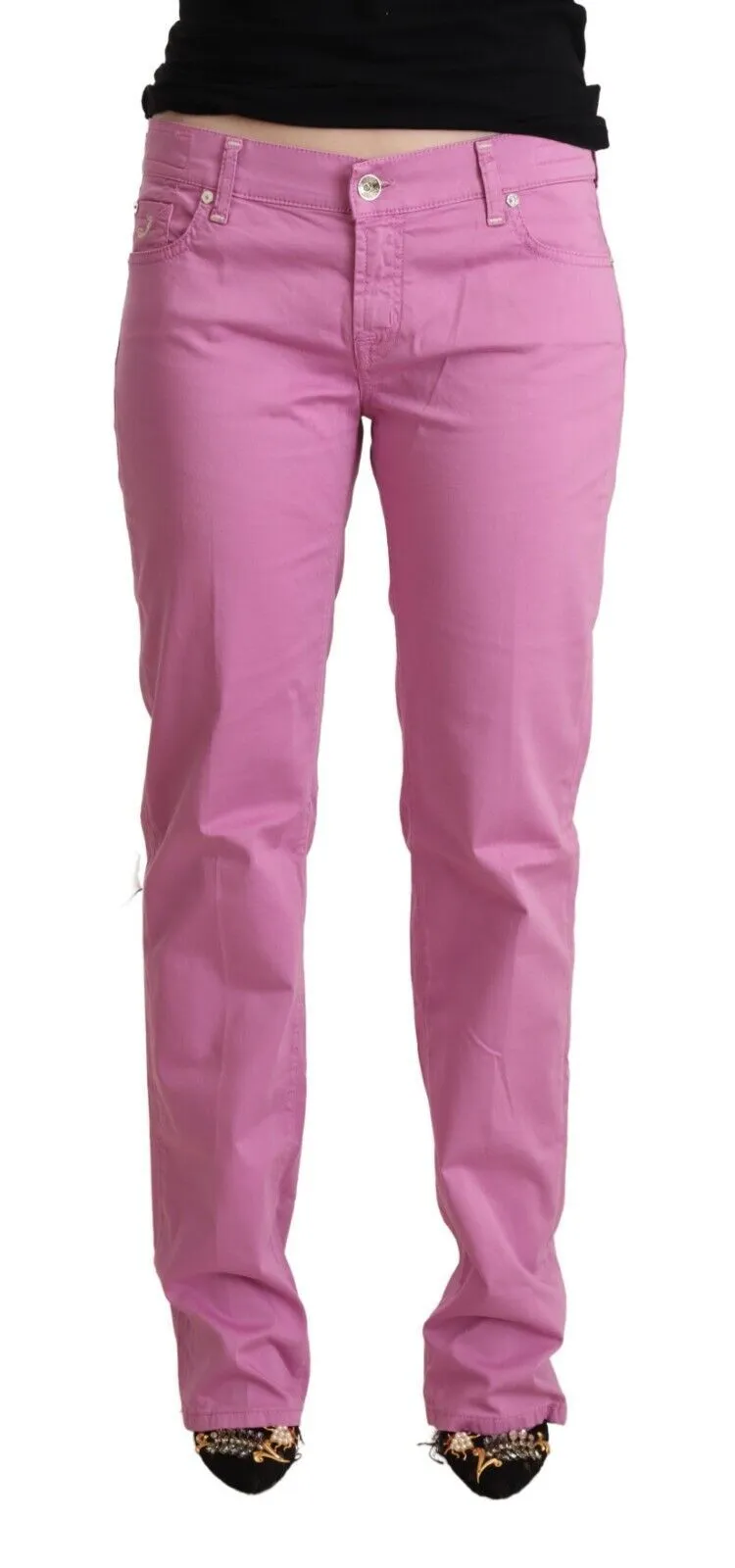 Jacob Cohen Women's Elegant Tapered Pink Denim Jeans