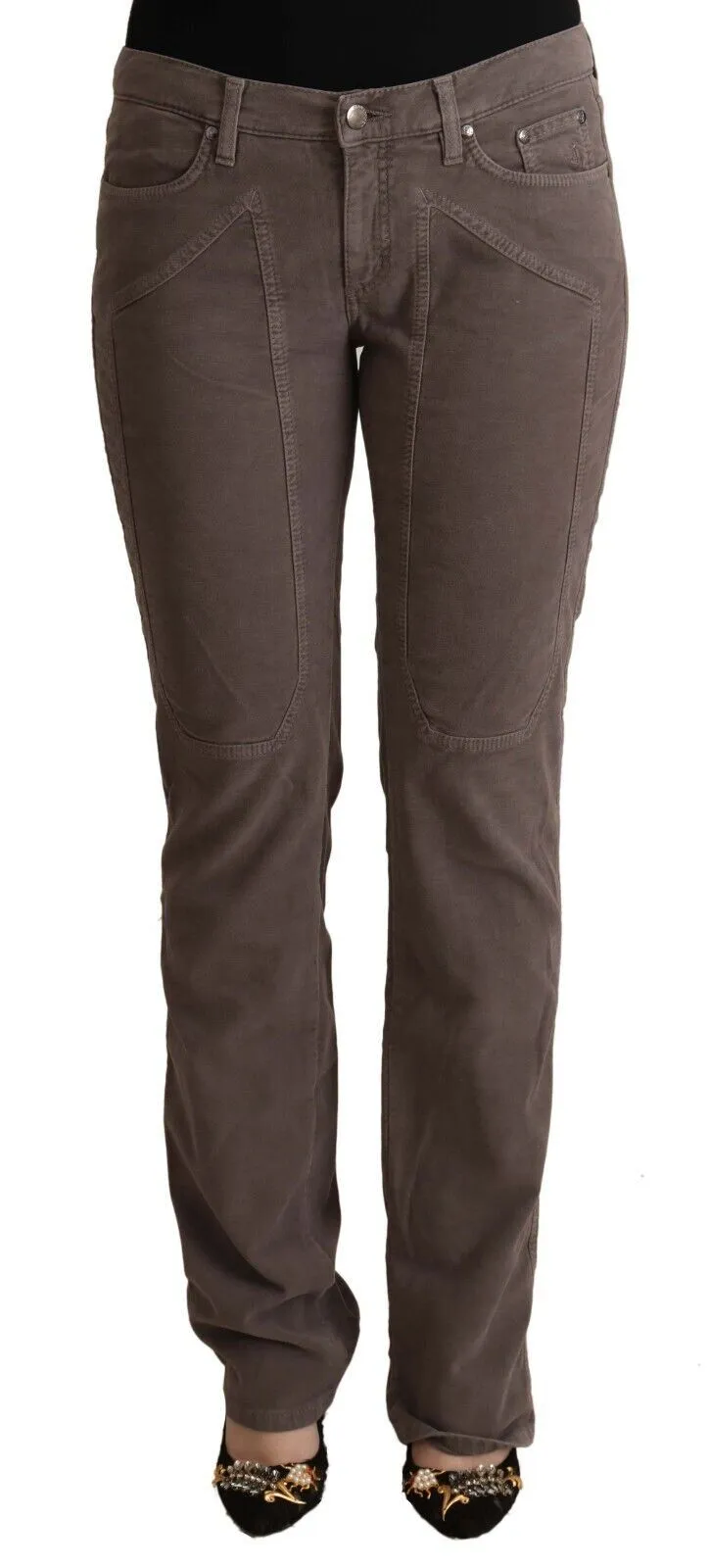 Jeckerson Women's Elegant Skinny Low Waist Cotton Jeans