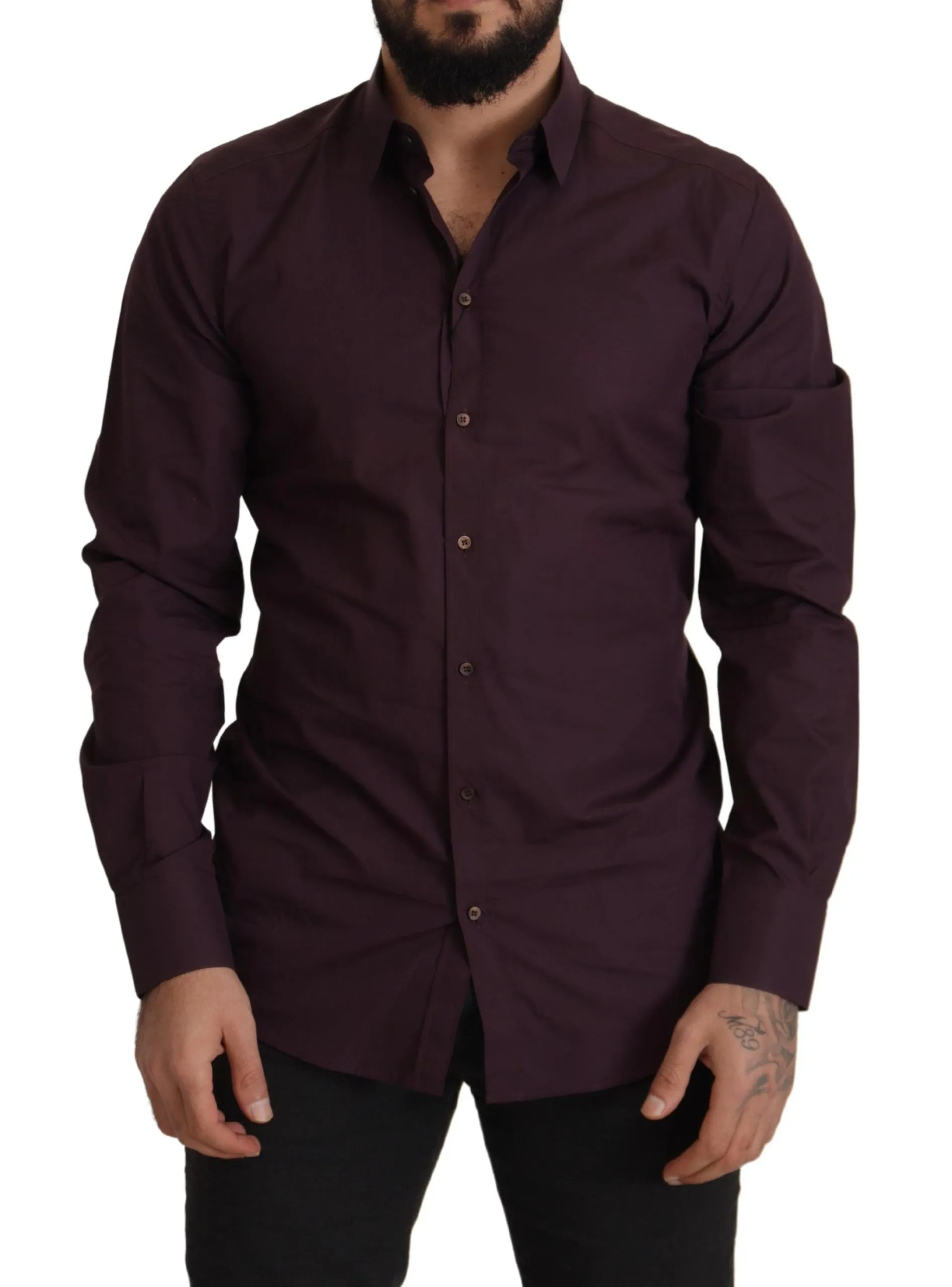Dolce & Gabbana Men's Regal Purple Slim Fit Dress Shirt