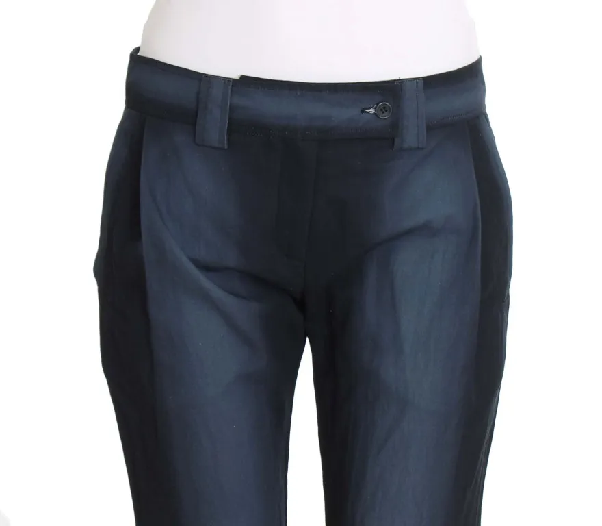 Ermanno Scervino Women's Chic Blue Cotton Dress Pants