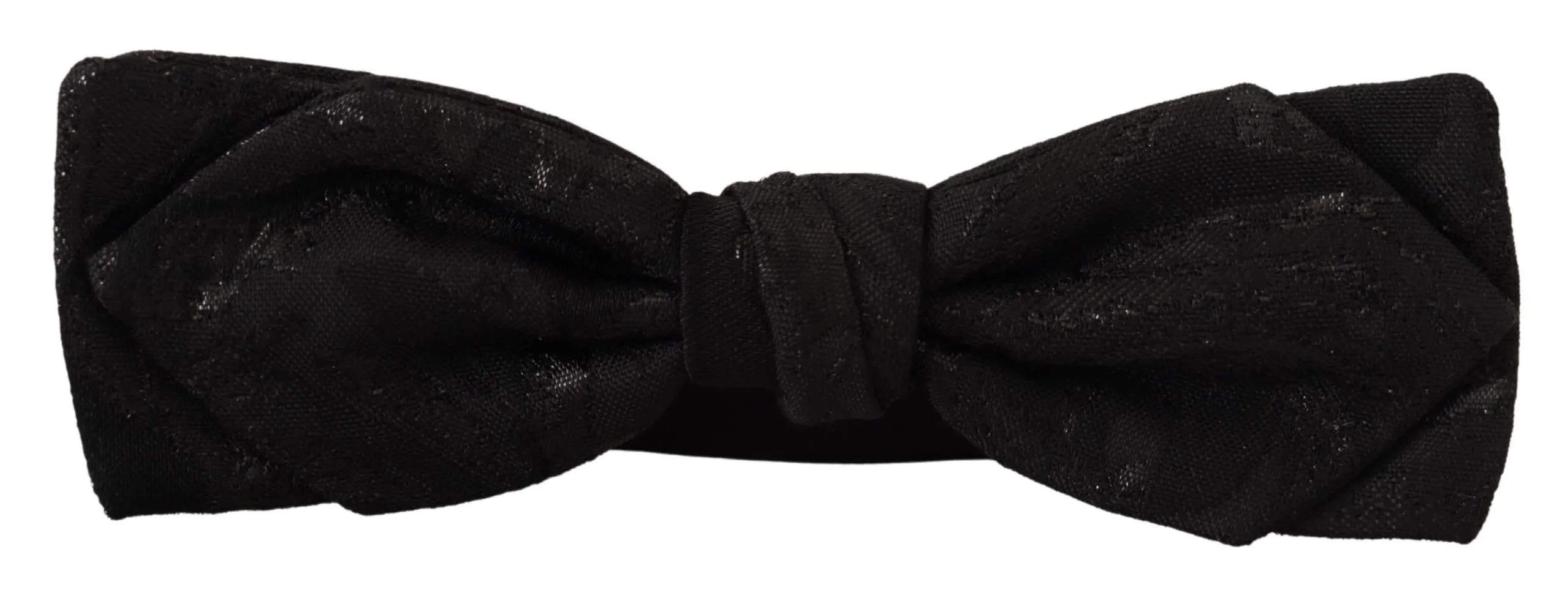Dolce & Gabbana Men's Elegant Black Silk Blend Bow Tie