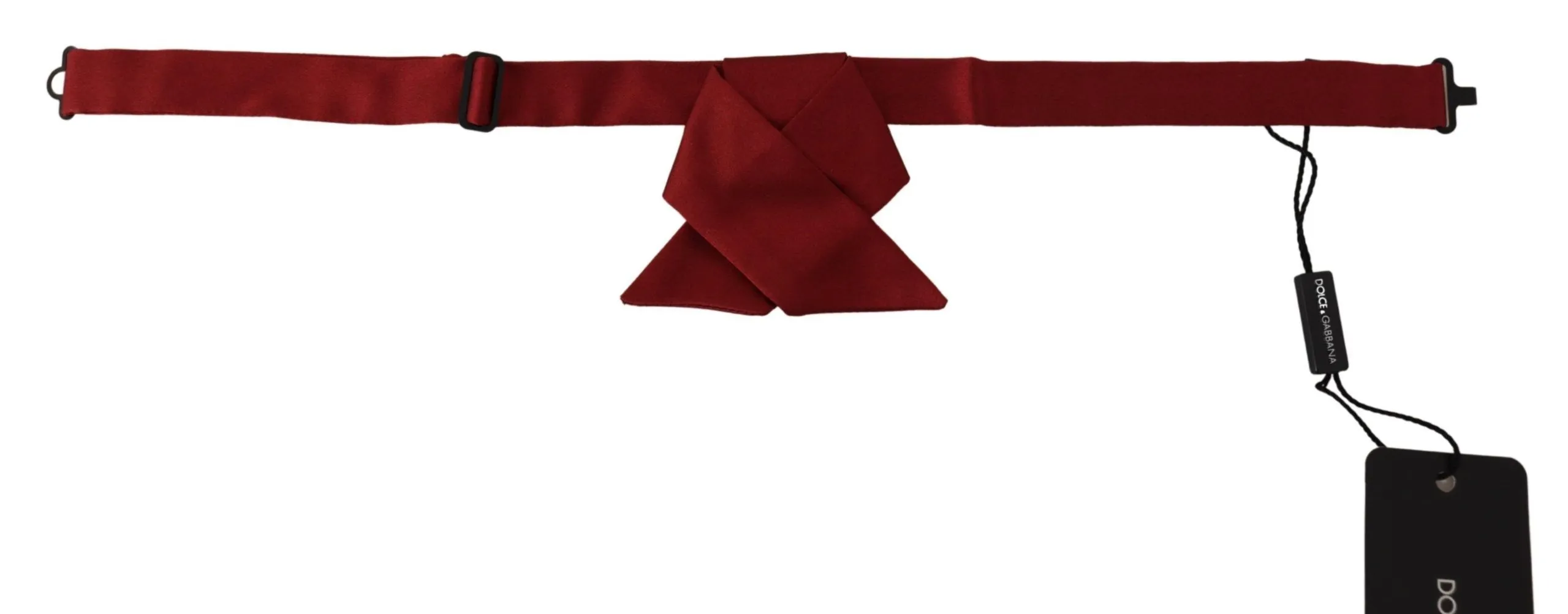 Dolce & Gabbana Men's Elegant Red Silk Bow Tie