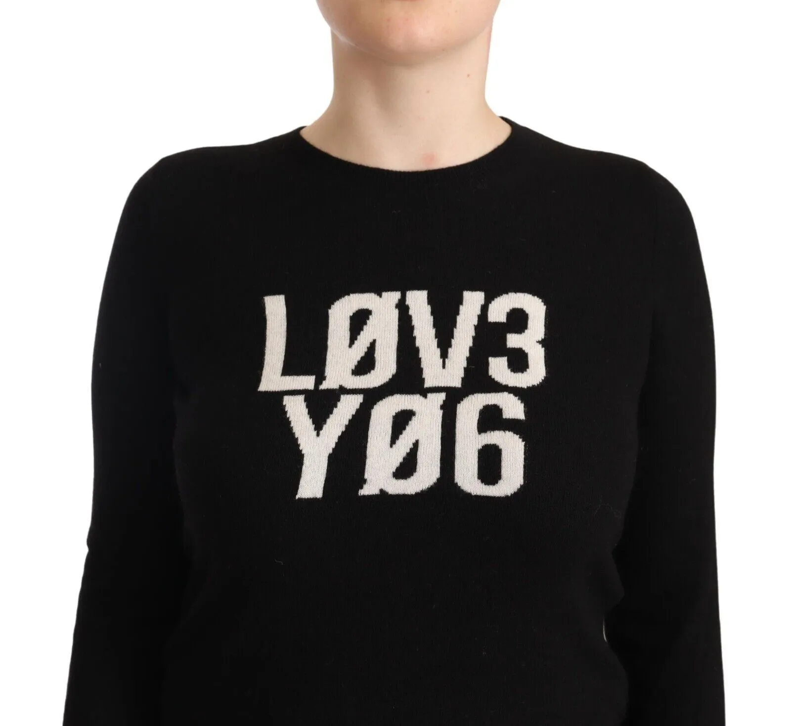 Valentino Women's Elegant Black Long Sleeve Pullover Sweater