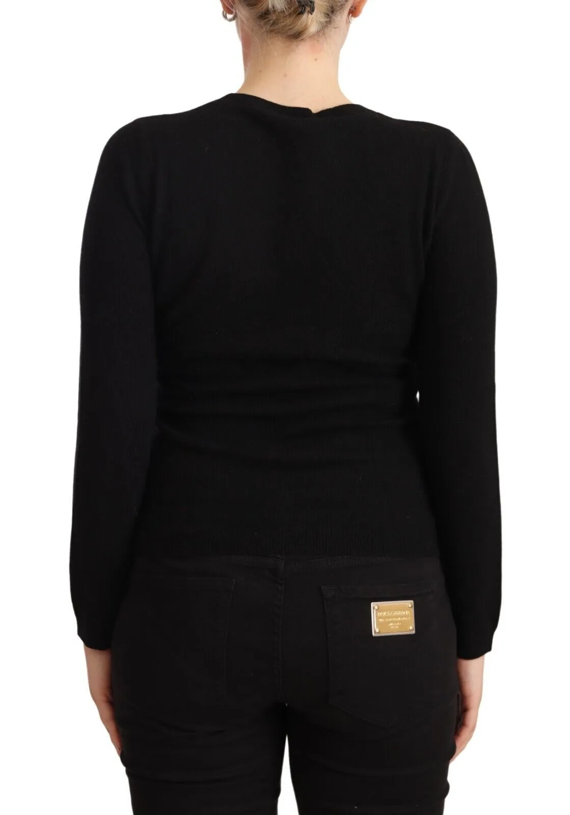Valentino Women's Elegant Black Long Sleeve Pullover Sweater