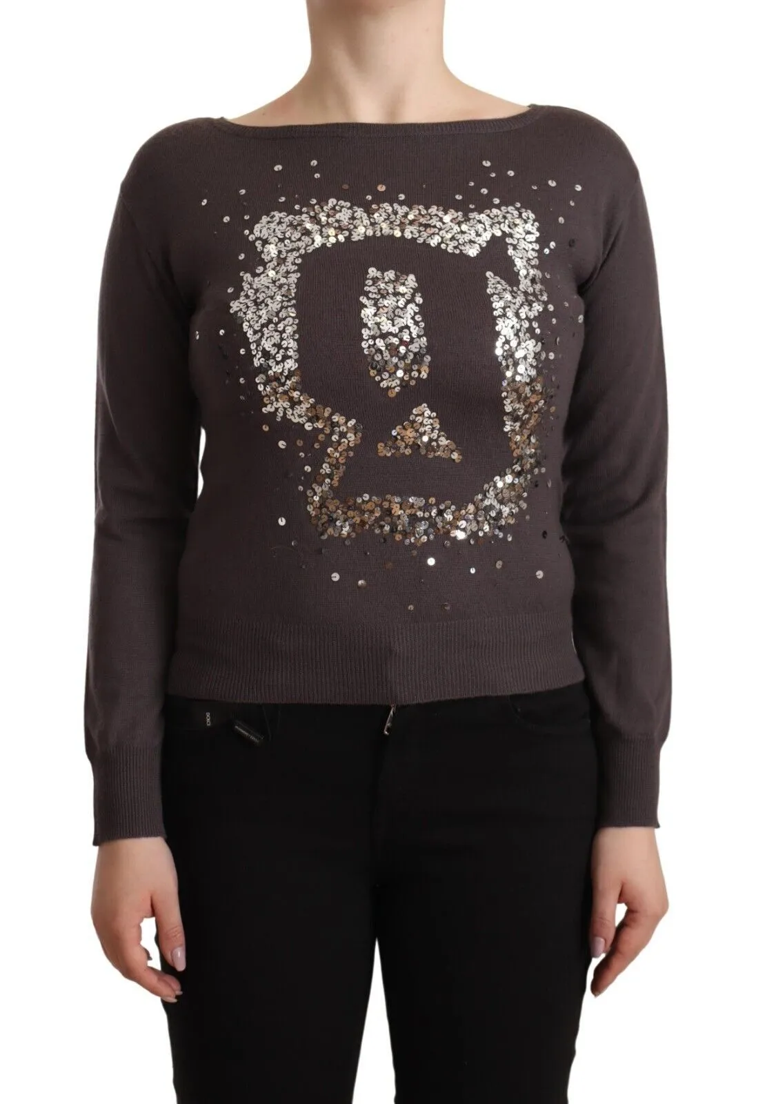 John Galliano Women's Elegant Wool Long Sleeve Sweater