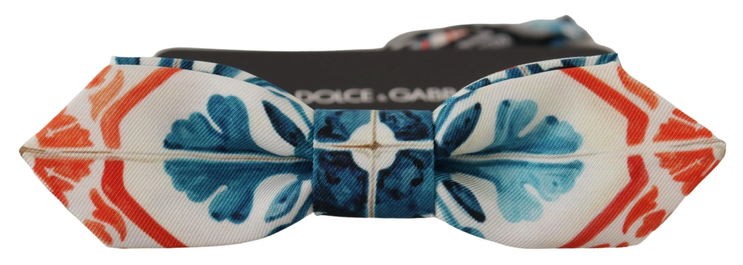 Dolce & Gabbana Men's Majolica Print Silk Bow Tie