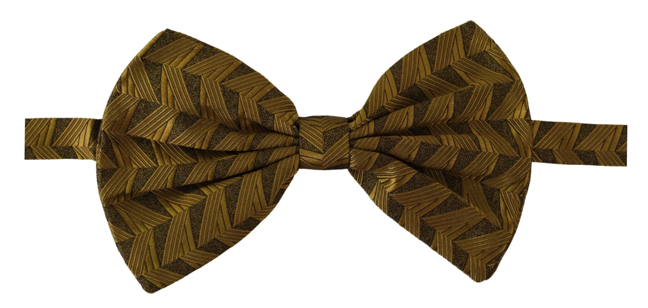 Dolce & Gabbana Men's Elegant Gold Silk Bow Tie