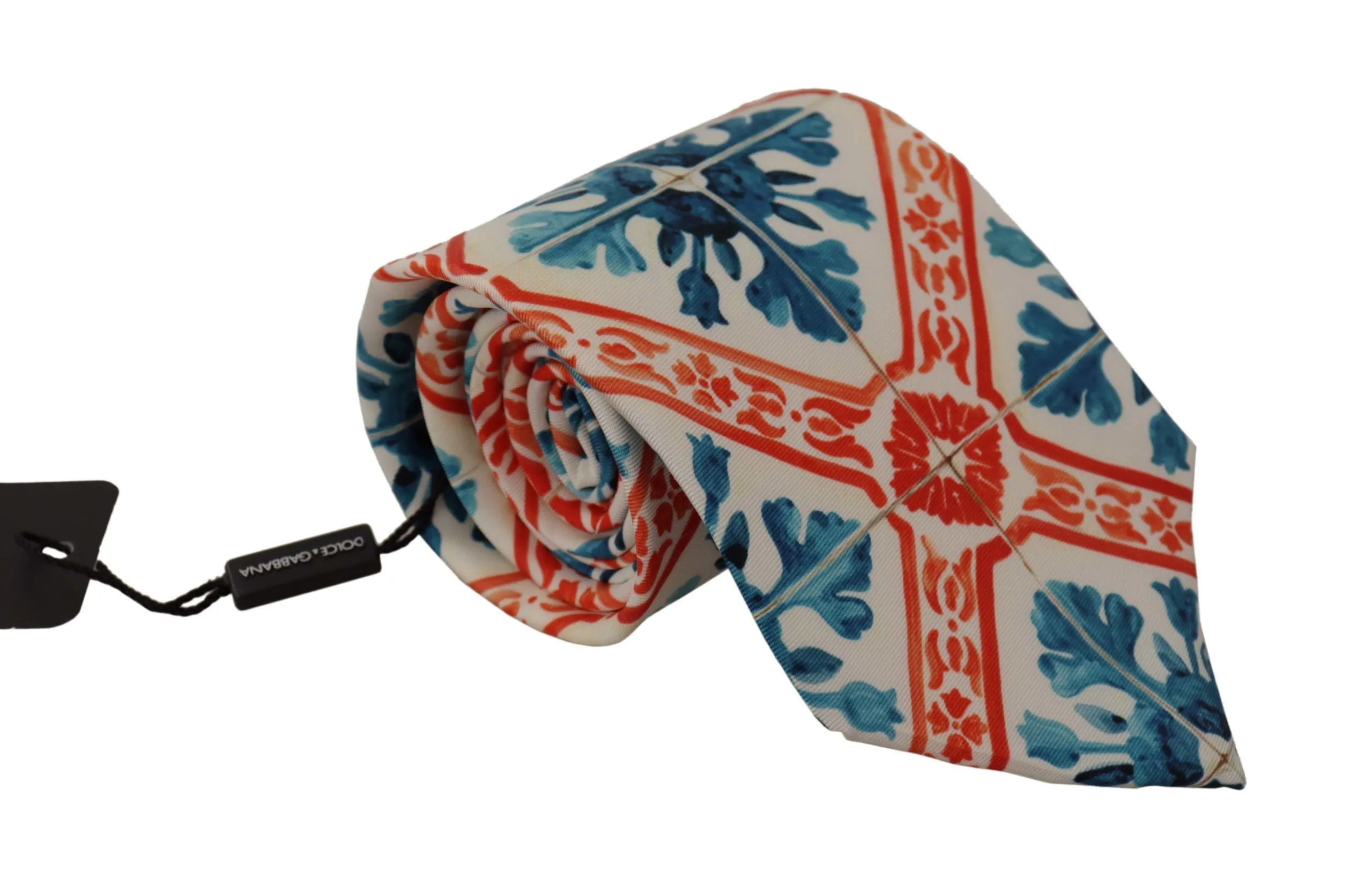 Dolce & Gabbana Men's Elegant Silk Majolica Beige Tie