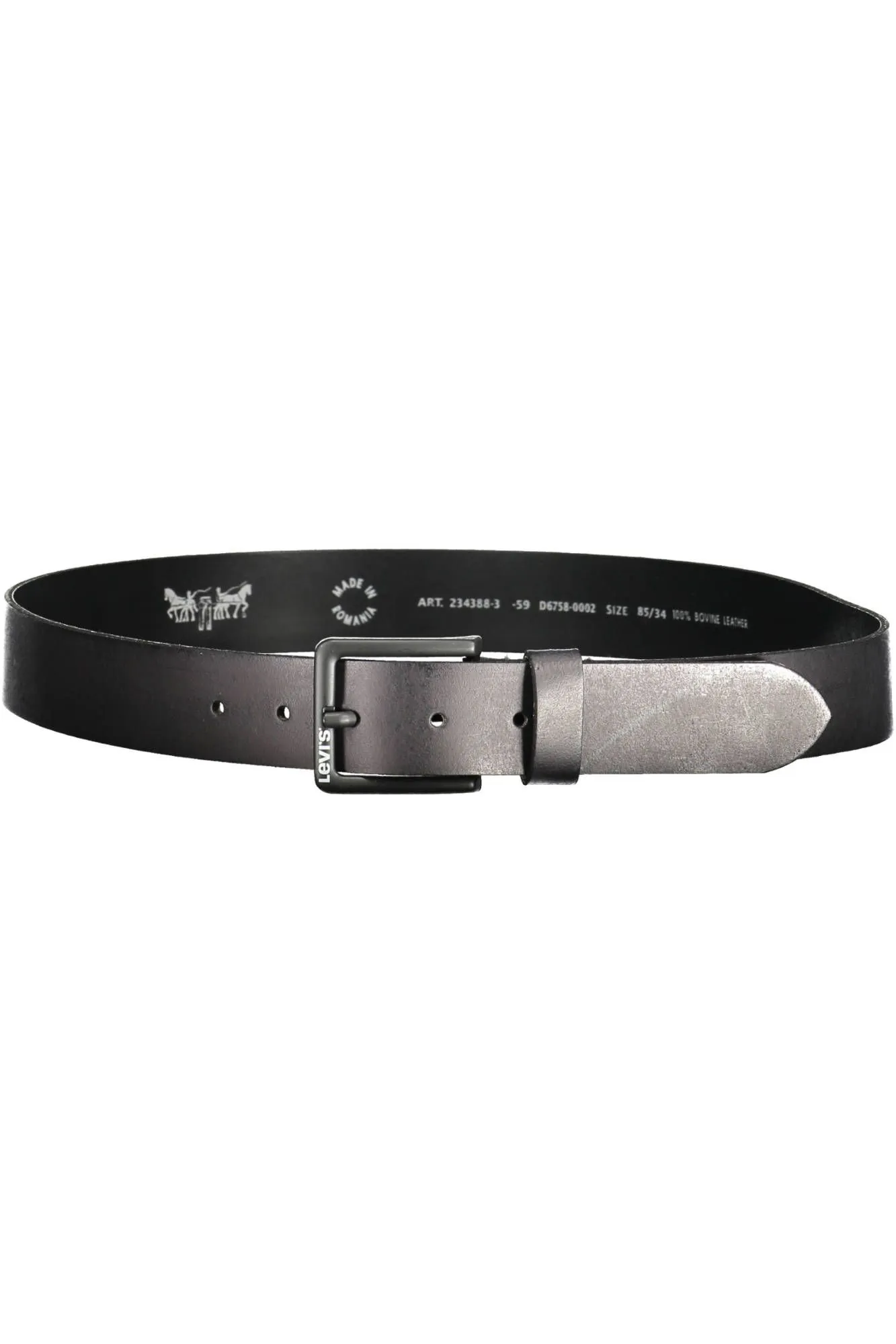 Levi's Black Leather Men Belt