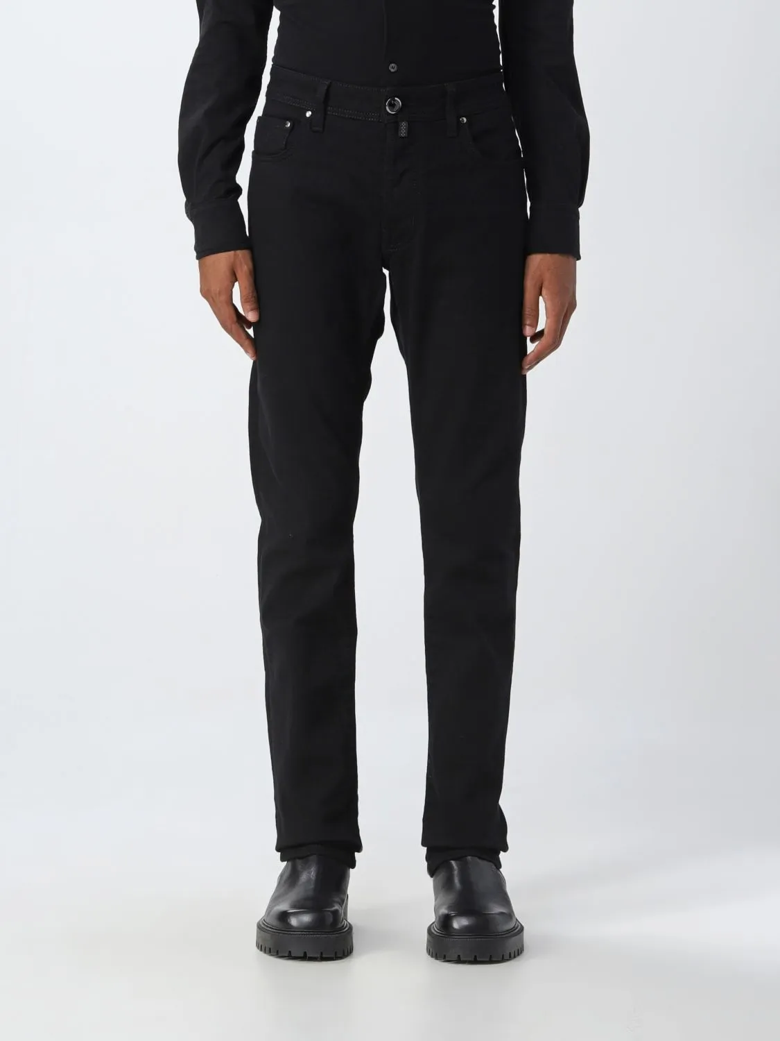 Jacob Cohen Black Cotton Men Jeans