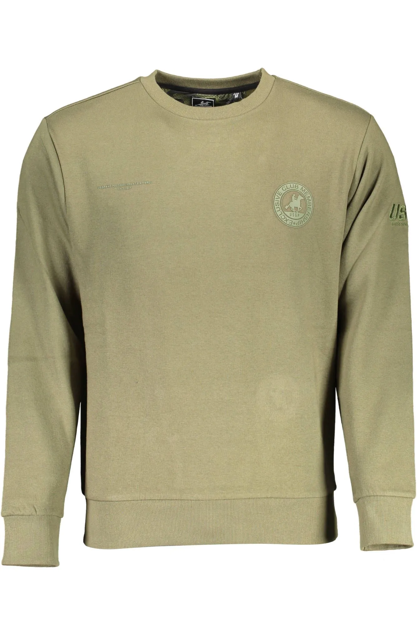 U.S. Grand Polo Green Cotton Men Sweater