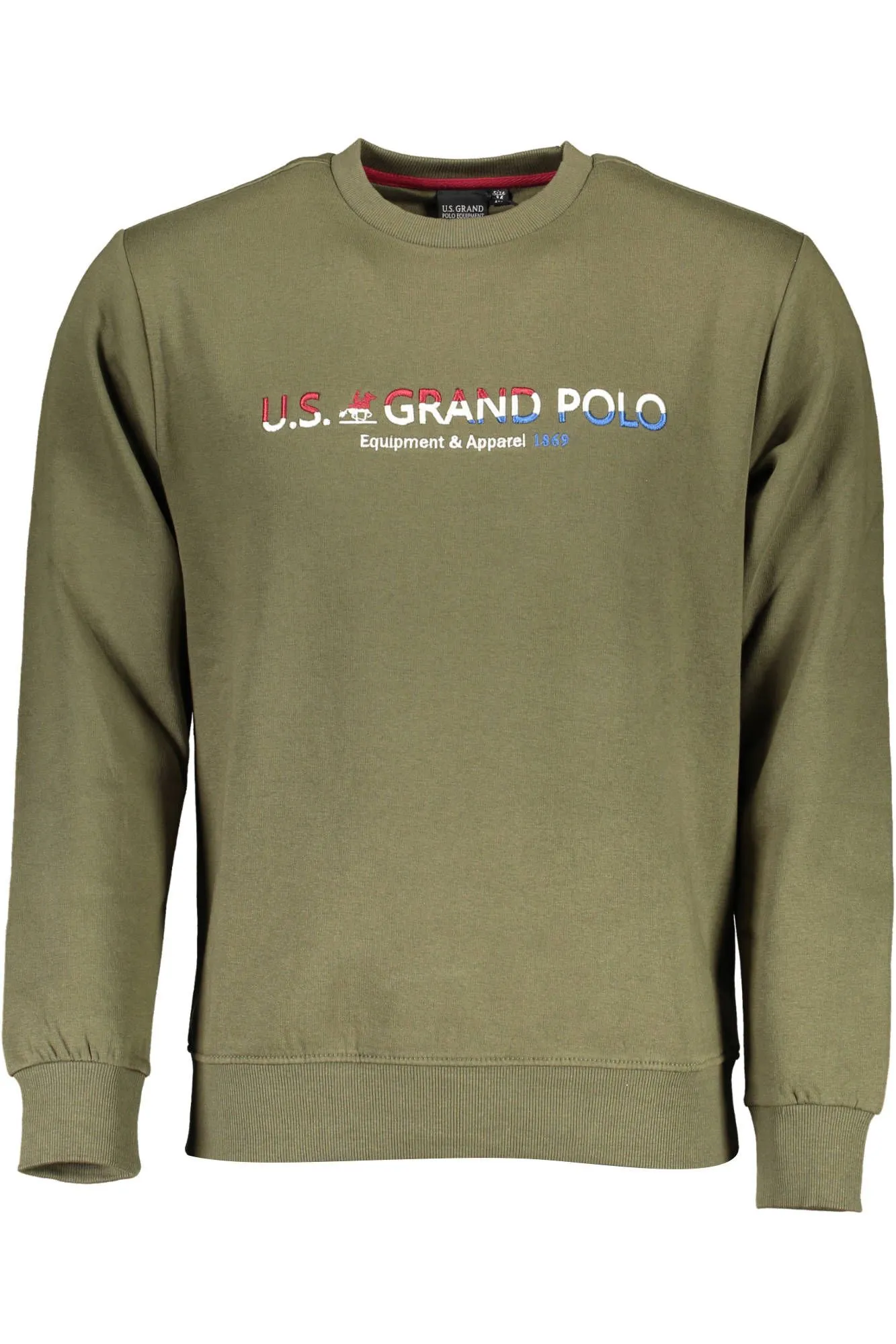 U.S. Grand Polo Green Cotton Men Sweater