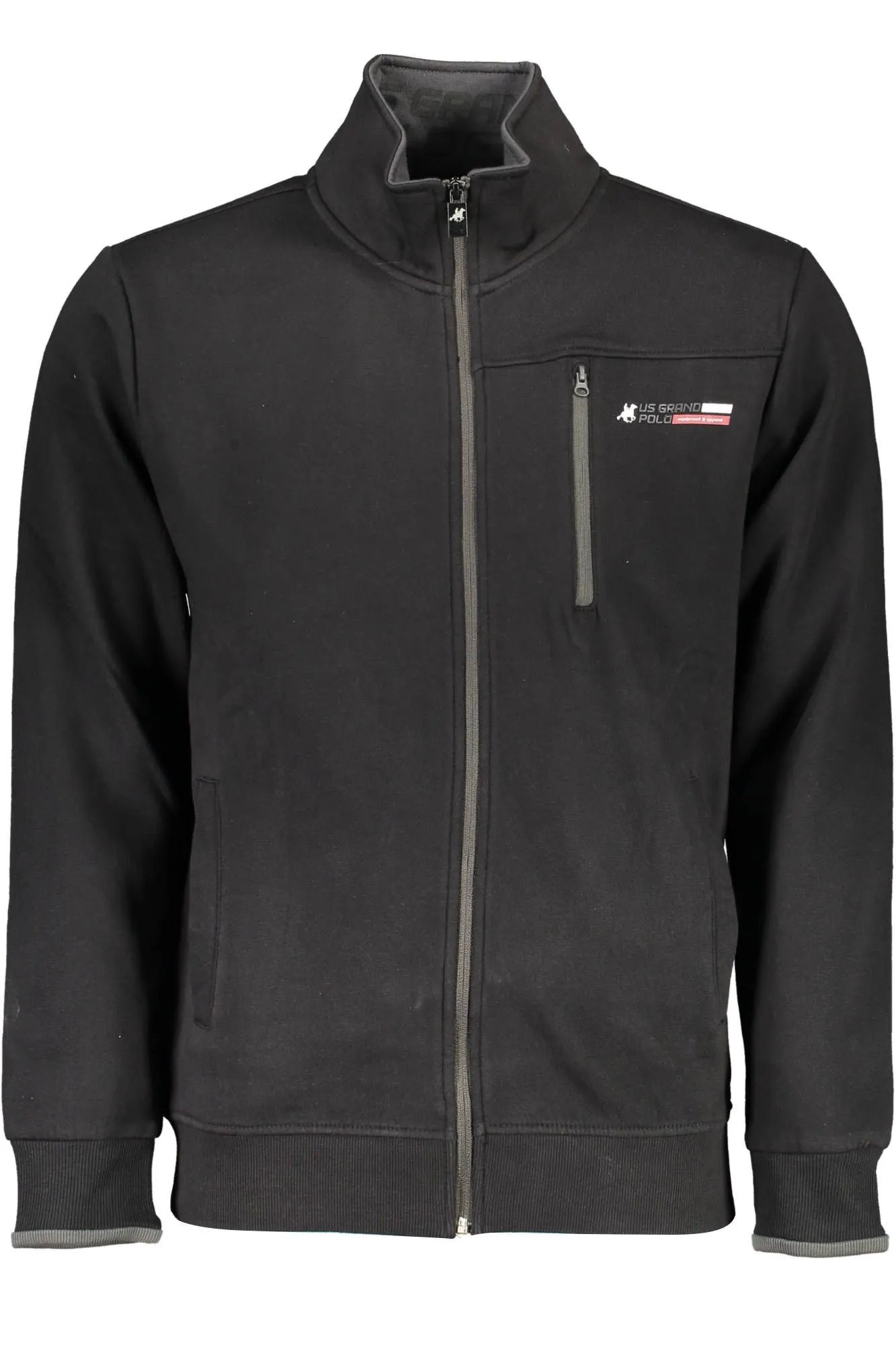 U.S. Grand Polo Black Cotton Men Sweater