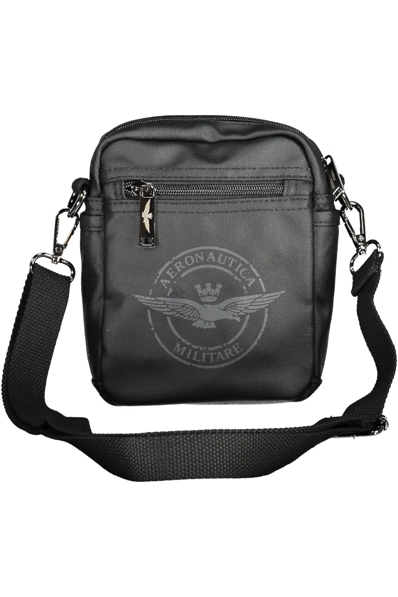 Aeronautica Militare Black Cotton Men Shoulder Bag