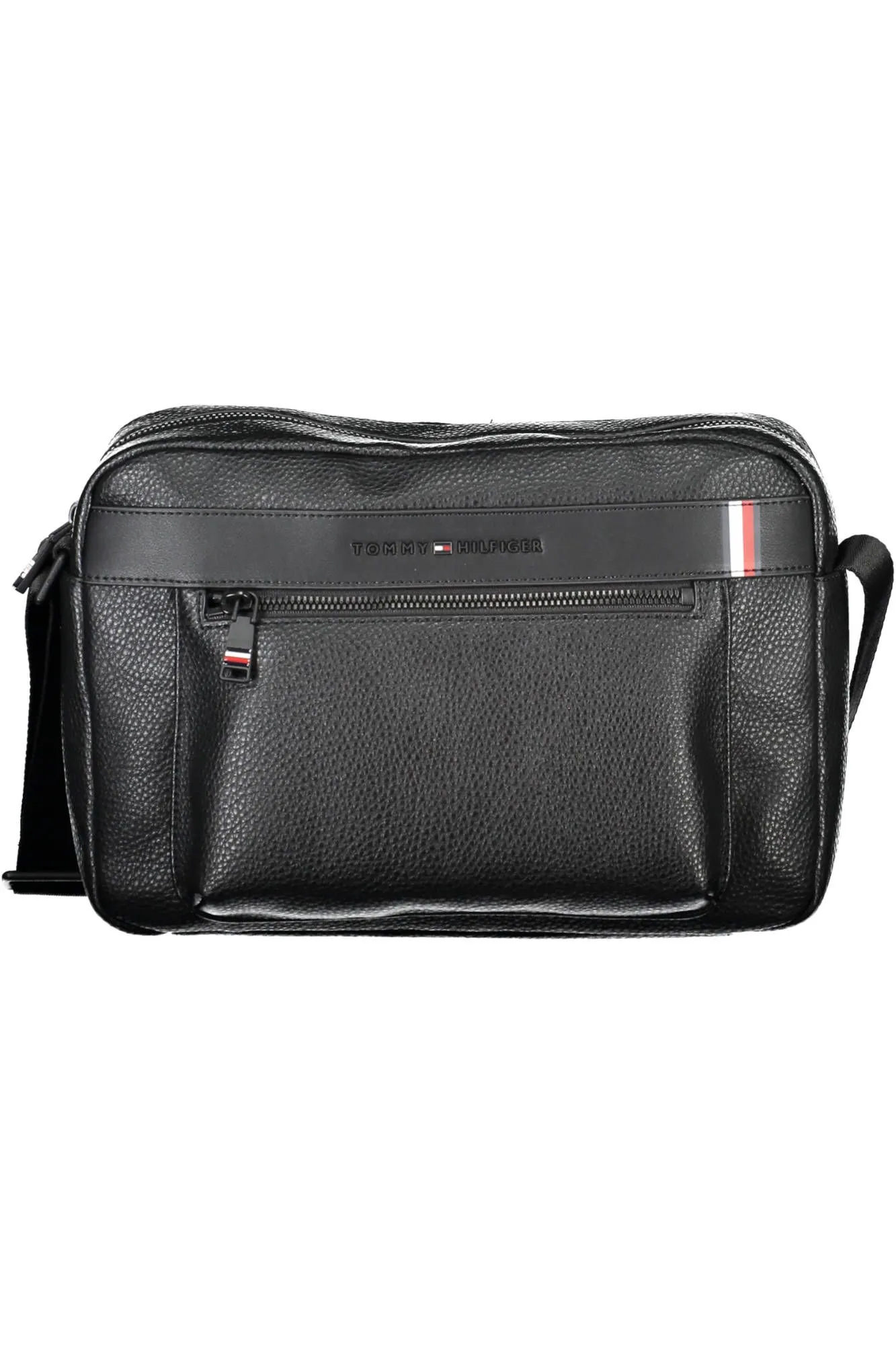 Tommy Hilfiger Black Polyurethane Men Shoulder Bag