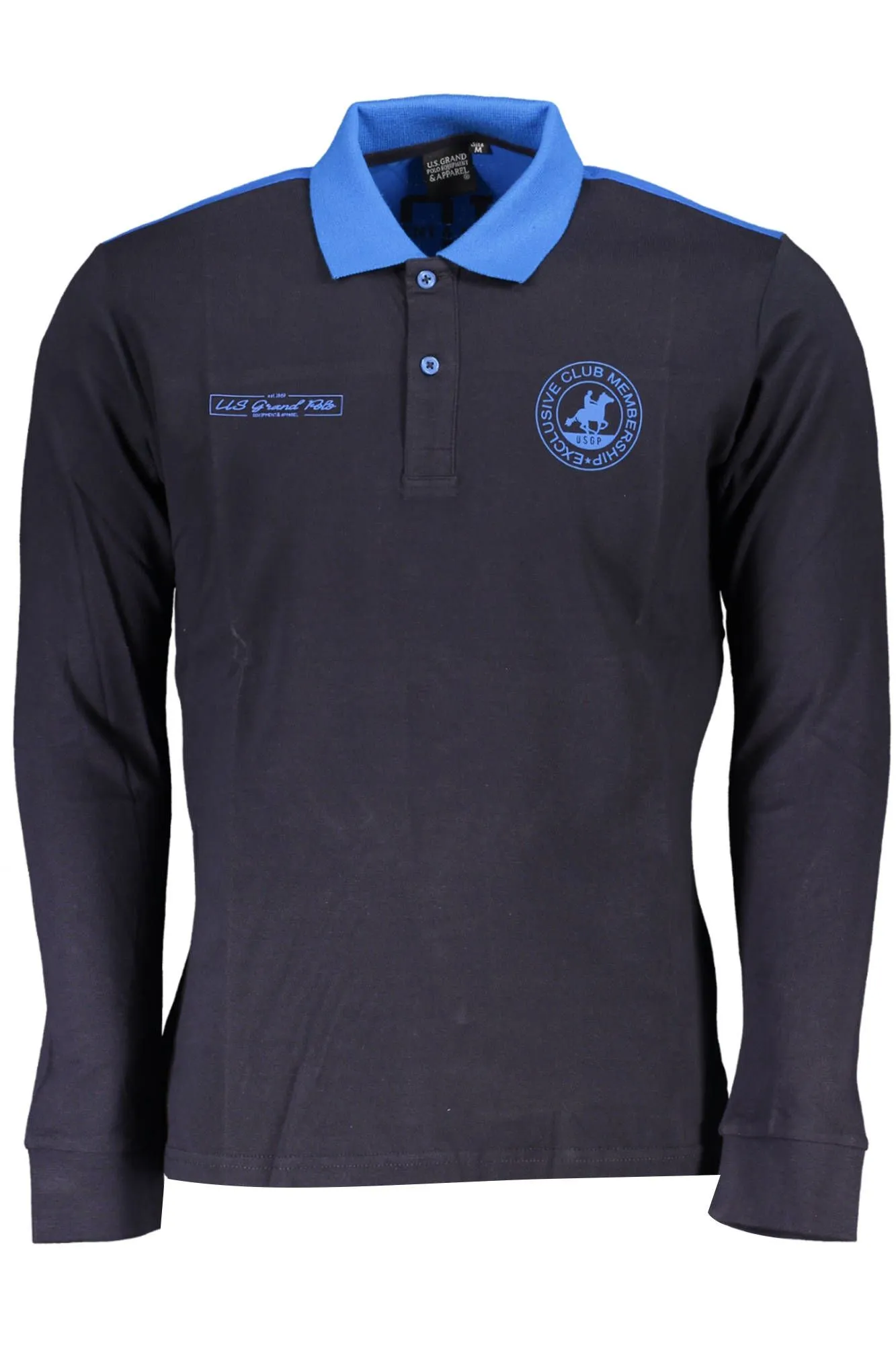 U.S. Grand Polo Blue Cotton Men Polo Shirt