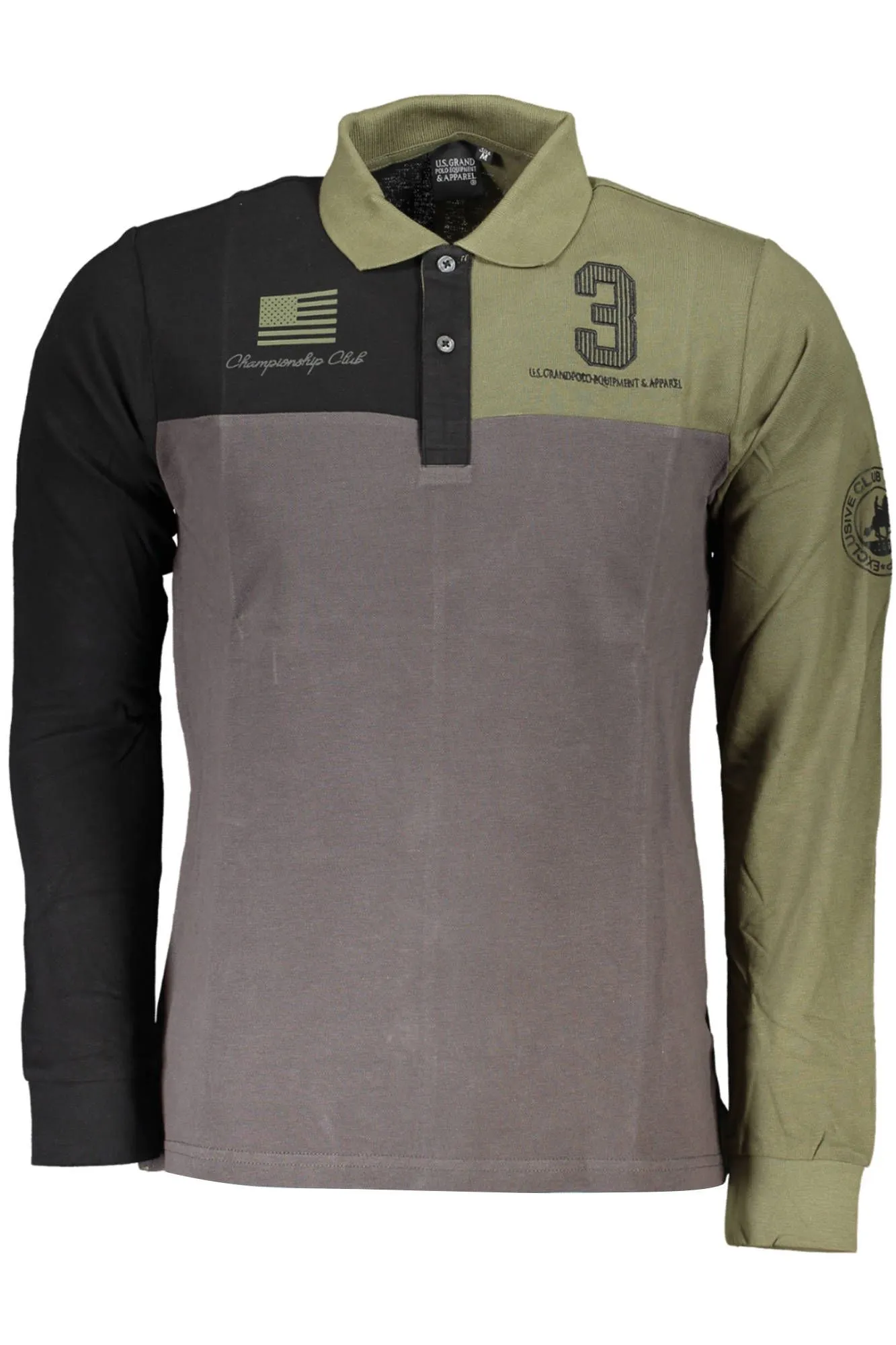 U.S. Grand Polo Gray Cotton Men Polo Shirt