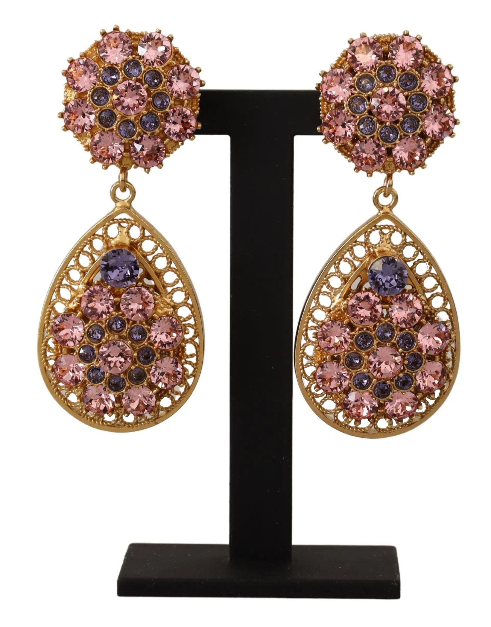 Dolce & Gabbana Women's Baroque Multicolor Crystal Dangle Earrings