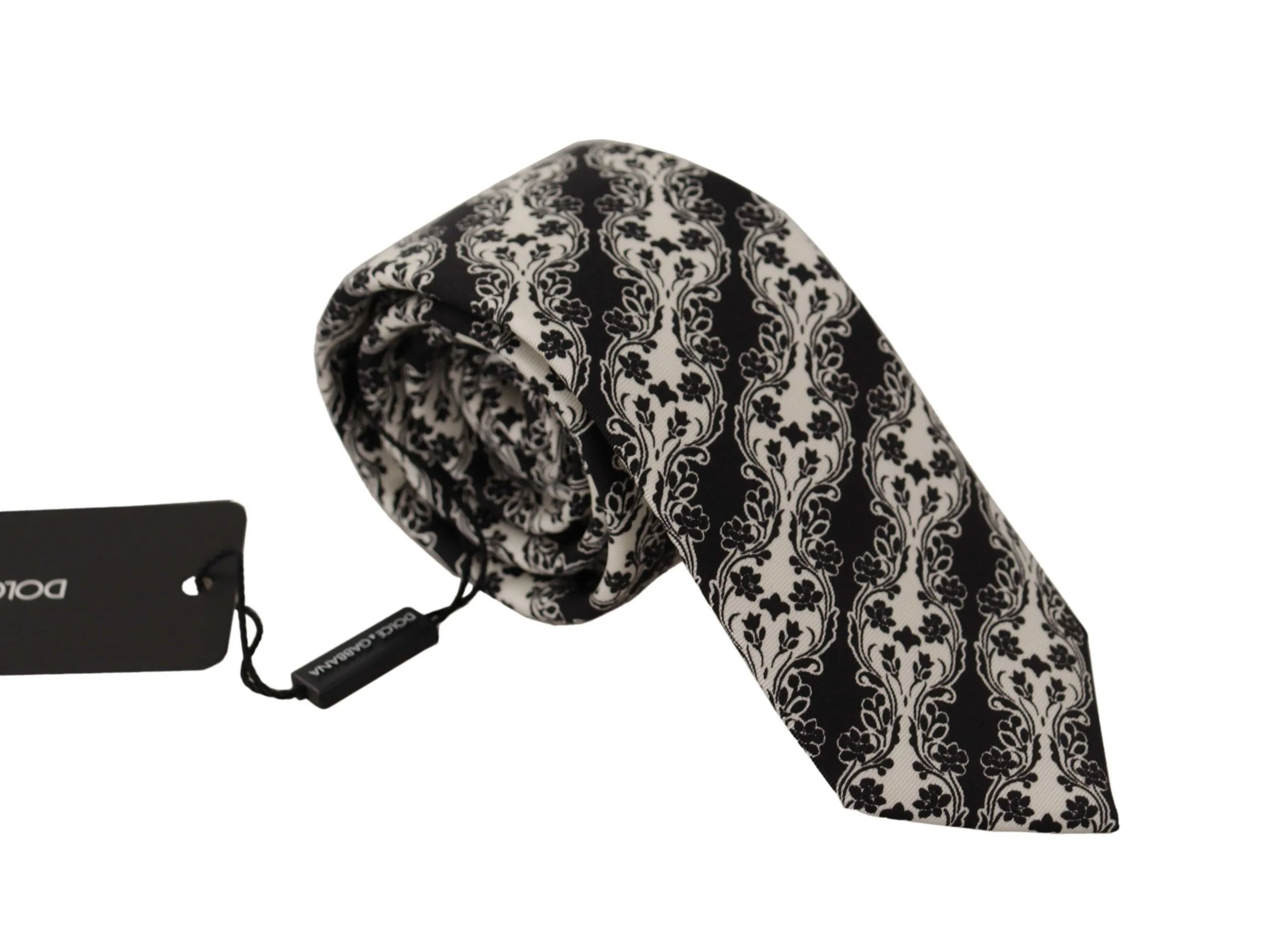 Dolce & Gabbana Men's Elegant Floral Print Silk Bow Tie