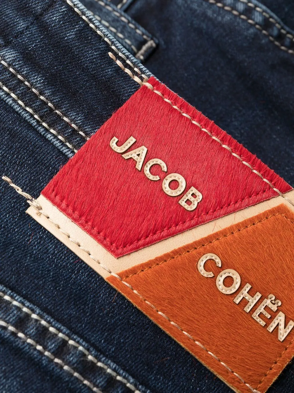 Jacob Cohen Men's Elegant Blue Denim with Suede Accent
