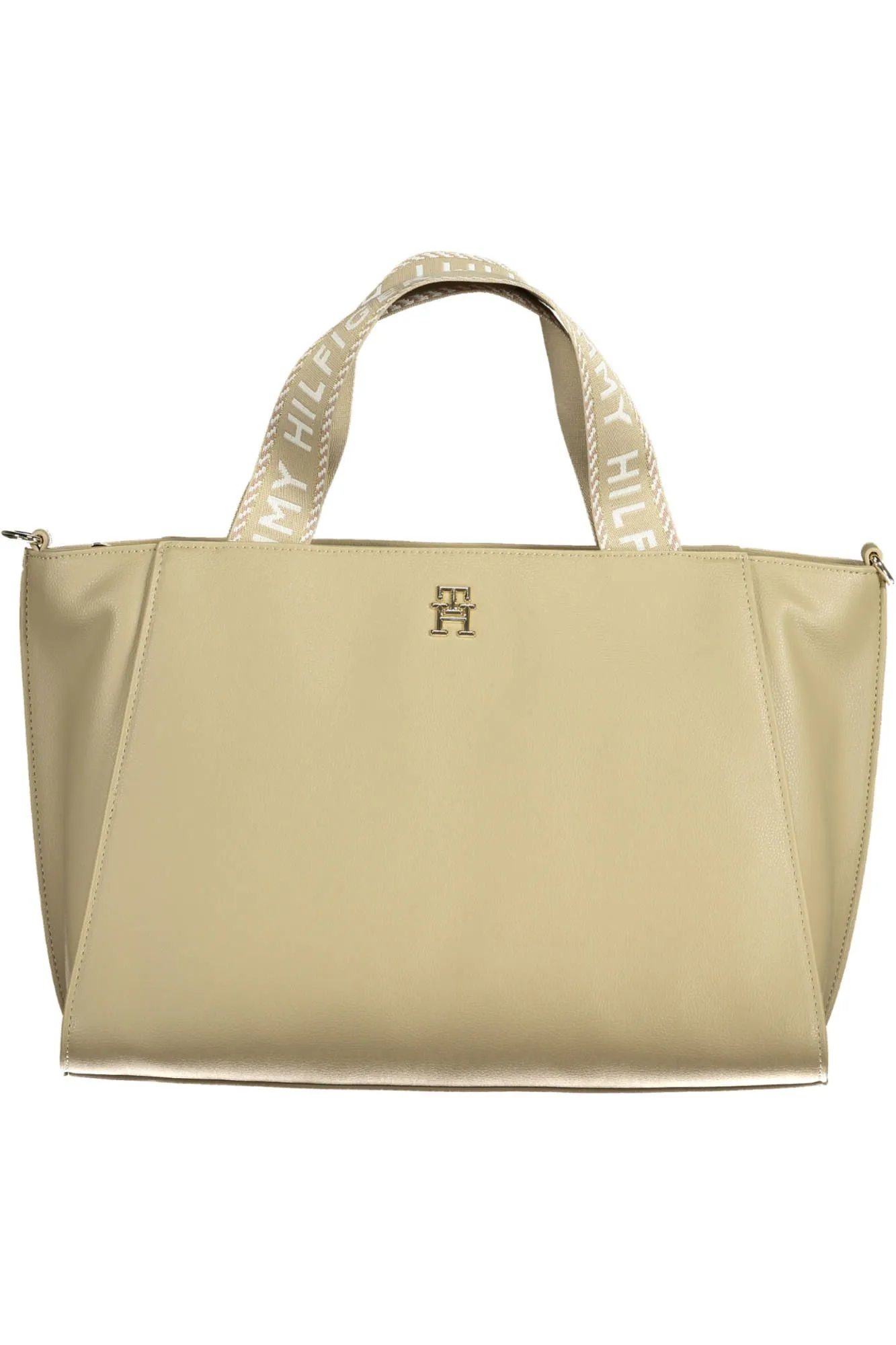 Tommy Hilfiger Beige Polyester Women Handbag