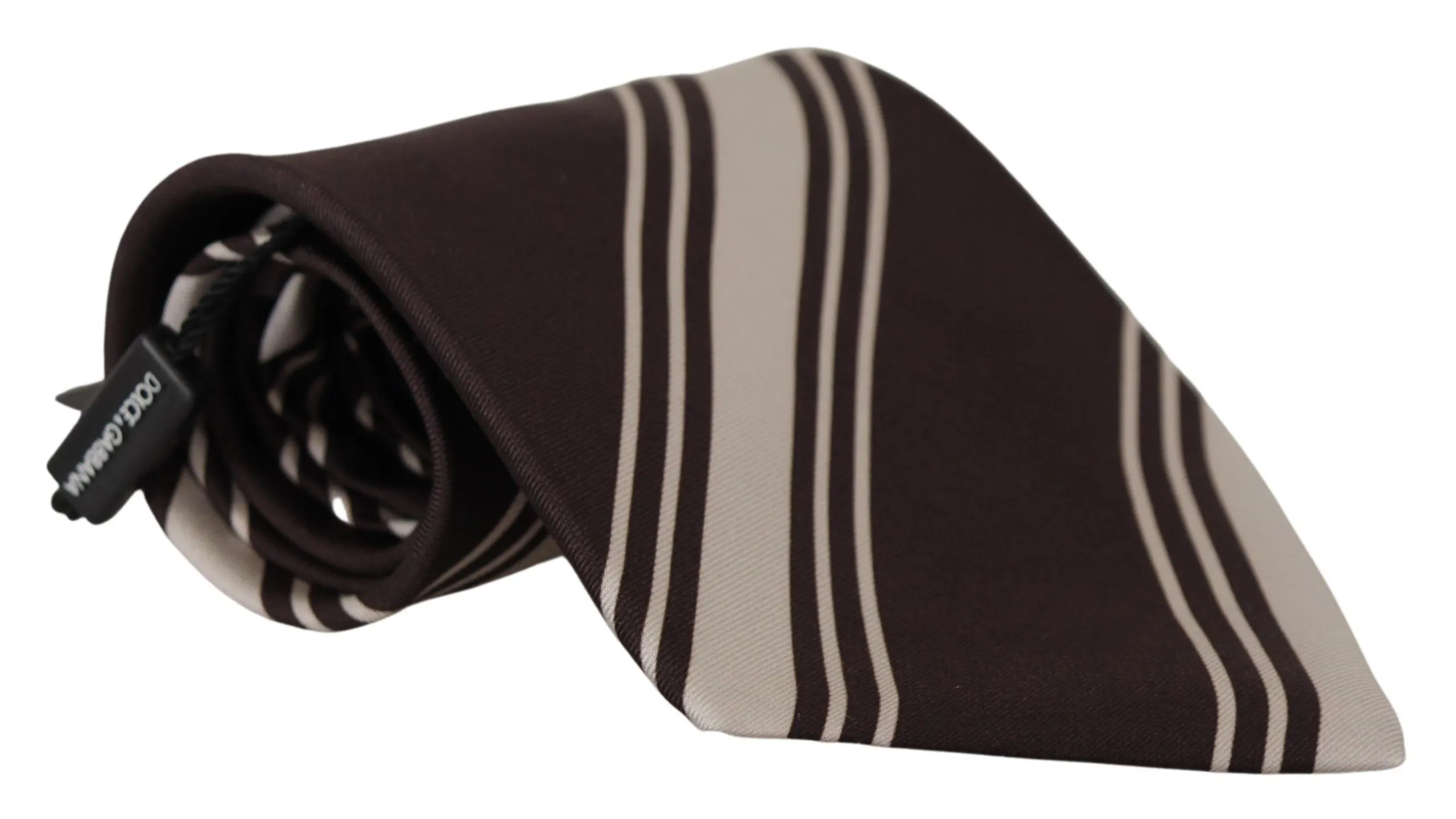 Dolce & Gabbana Men's Elegant Silk Brown Tie for Sophisticated Style