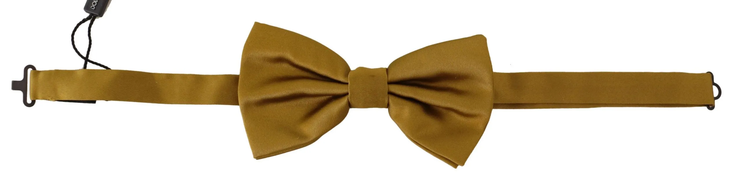 Dolce & Gabbana Men's Elegant Mustard Silk Bow Tie