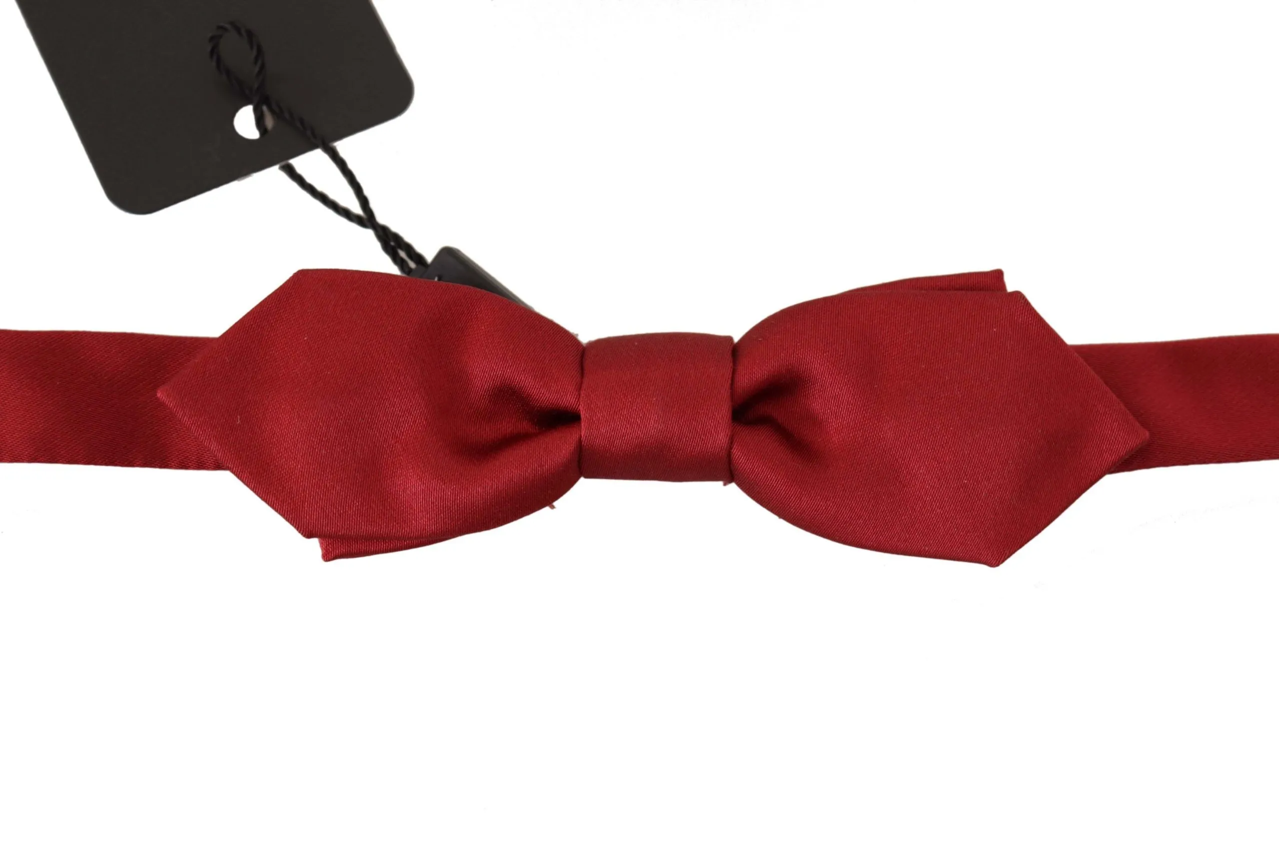Dolce & Gabbana Men's Elegant Red Silk Bow Tie