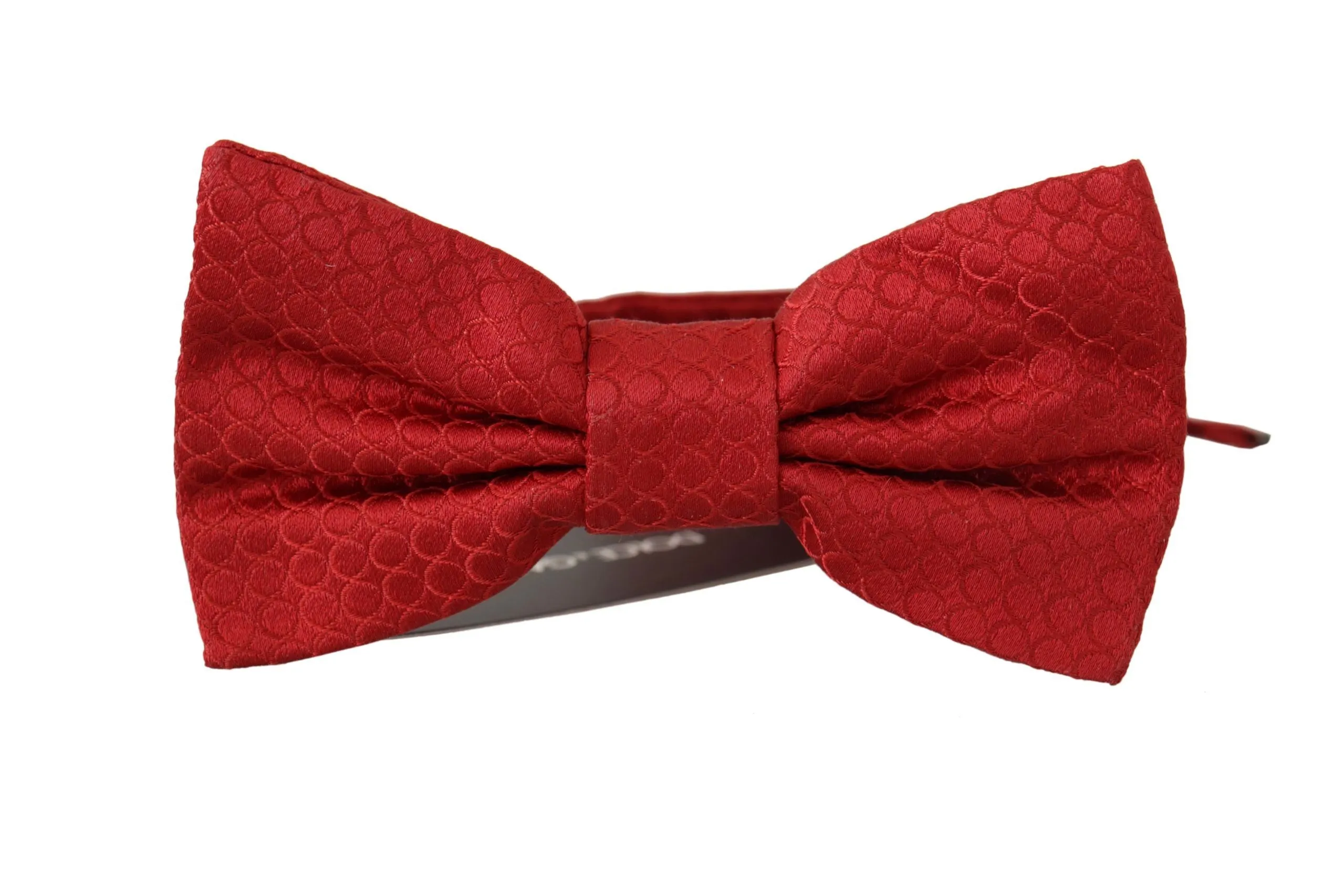 Dolce & Gabbana Men's Elegant Red Silk Tied Bow Tie