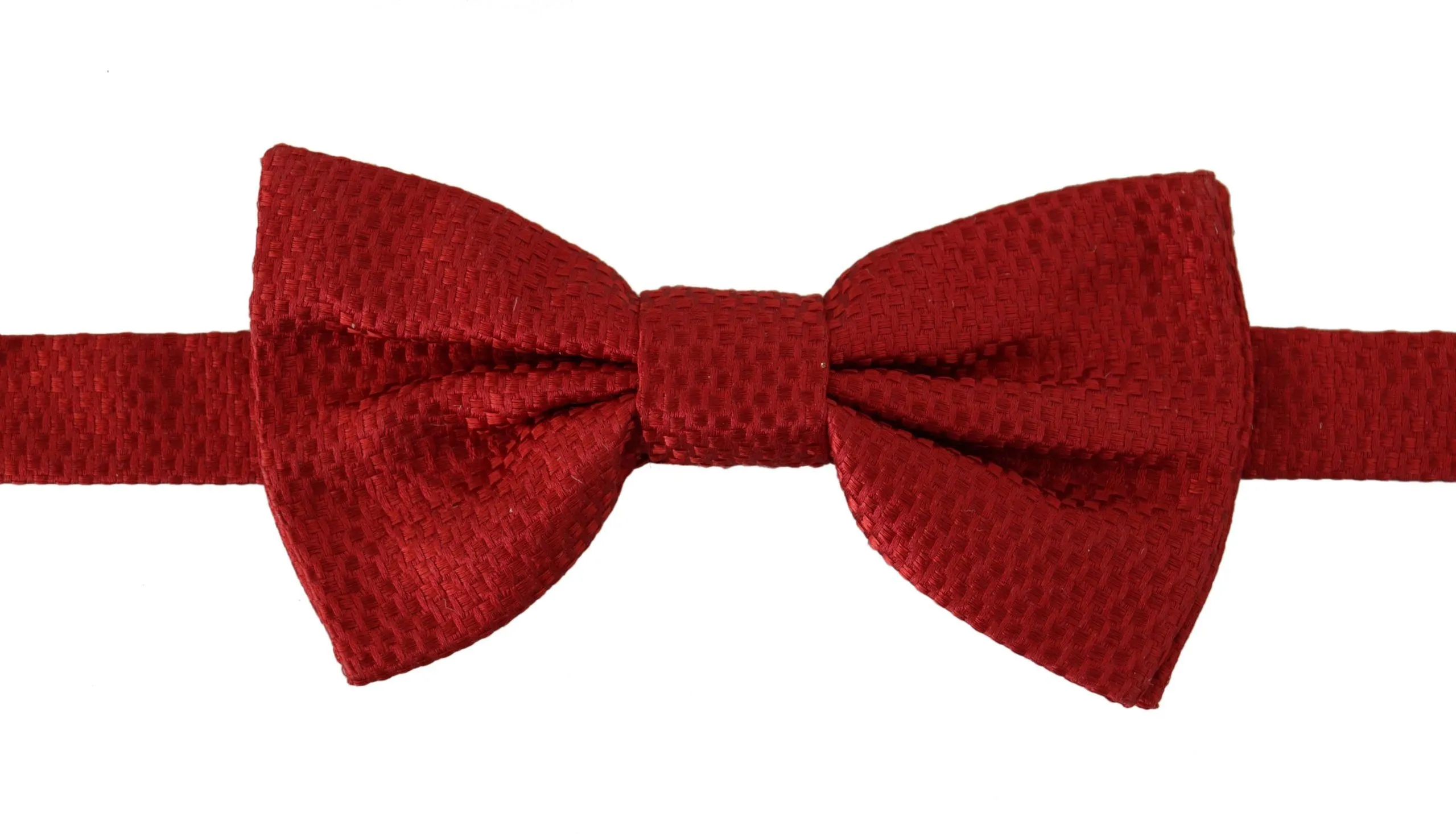 Dolce & Gabbana Men's Elegant Red Silk Bow Tie