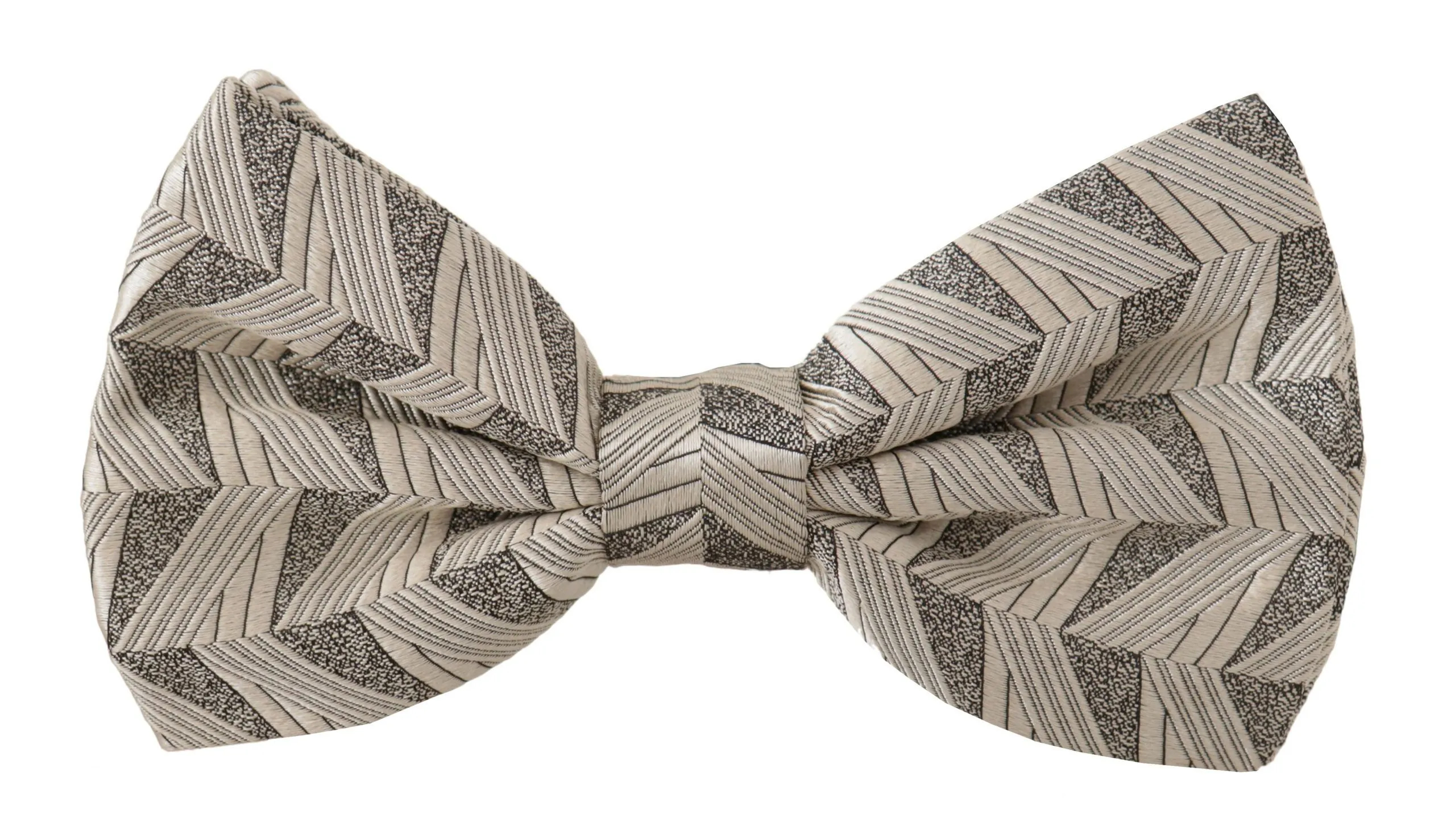 Dolce & Gabbana Men's Elegant Silk Grey Bow Tie