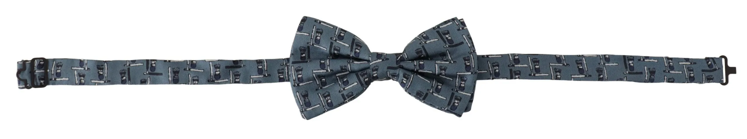 Dolce & Gabbana Men's Elegant Silk Blue Bow Tie