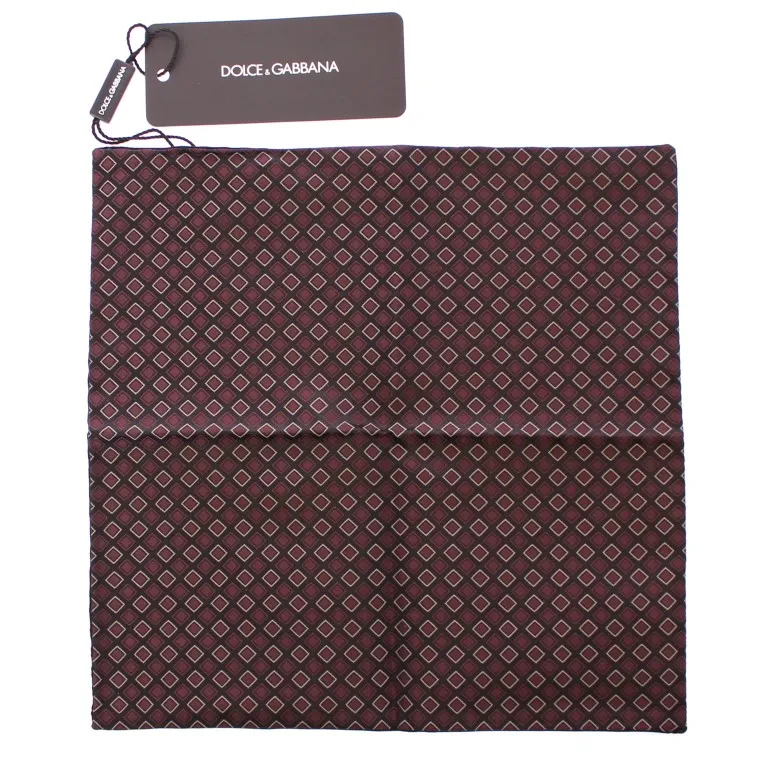 Dolce & Gabbana Men's Elegant Silk Baroque Handkerchief