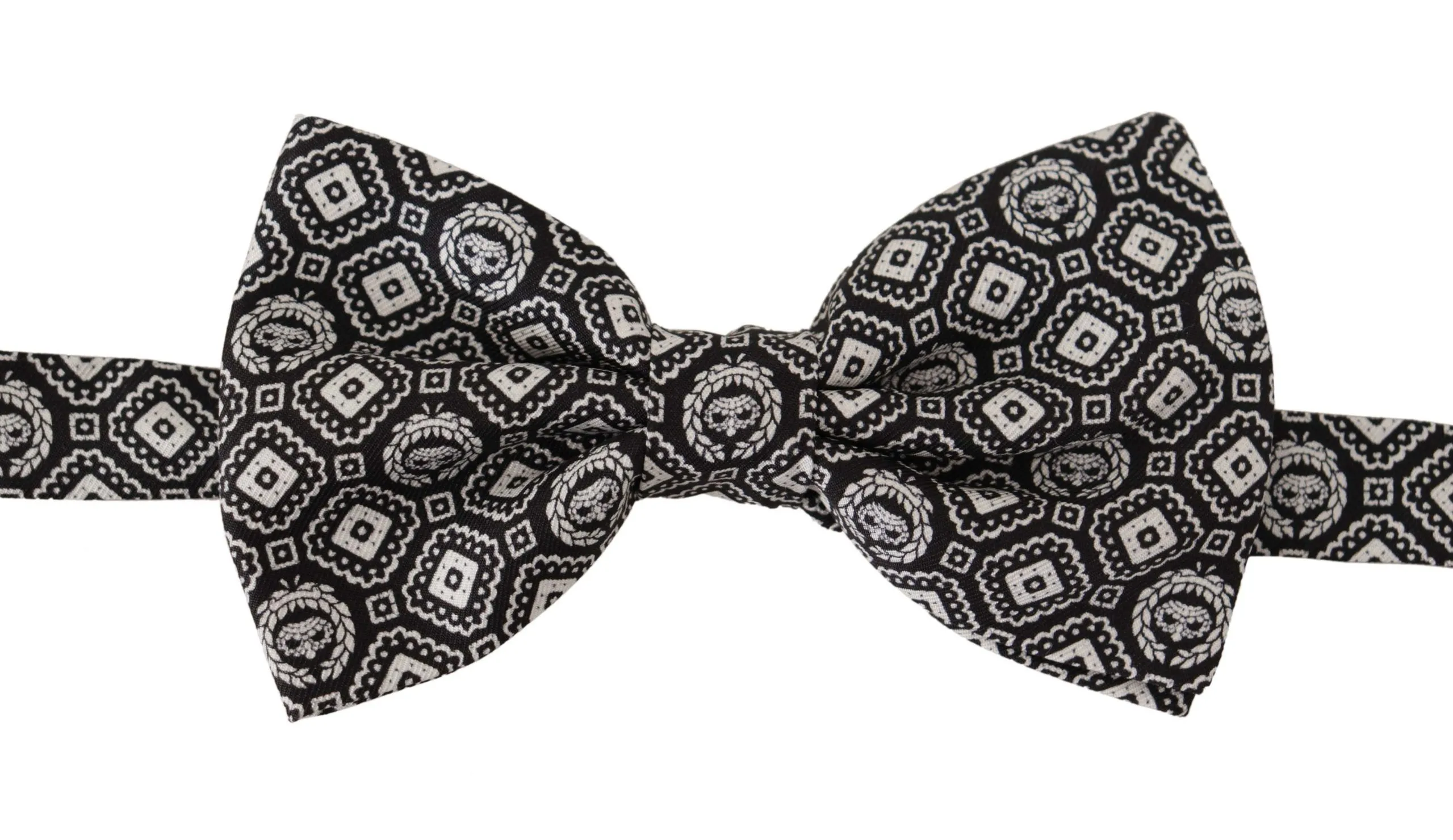 Dolce & Gabbana Men's Elegant Silk Black Bow Tie