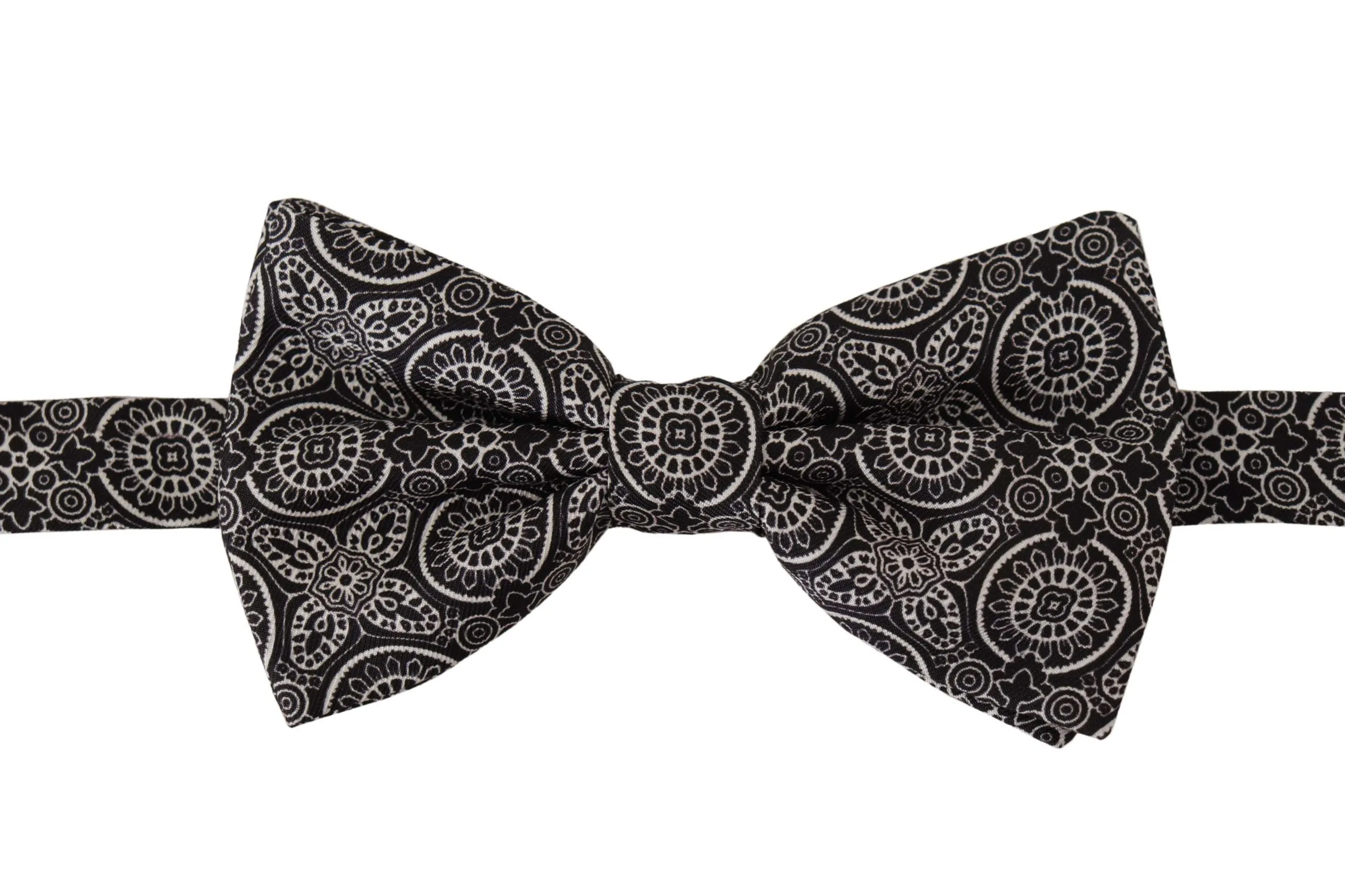 Dolce & Gabbana Men's Elegant Black Silk Bow Tie
