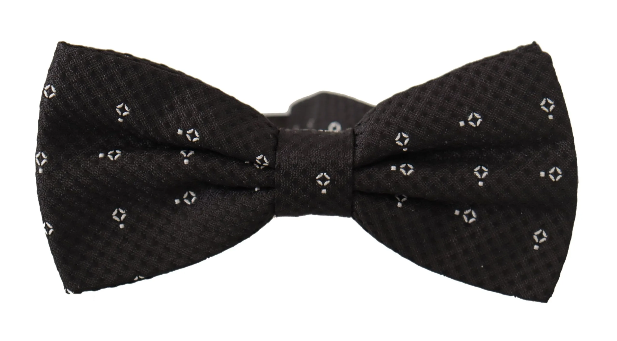 Dolce & Gabbana Men's Elegant Black Polka Dot Silk Bow Tie