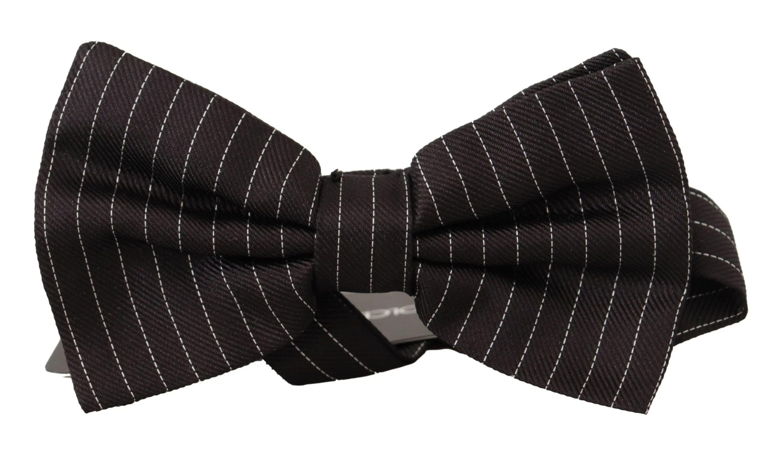 Dolce & Gabbana Men's Exclusive Silk Black and White Bow Tie