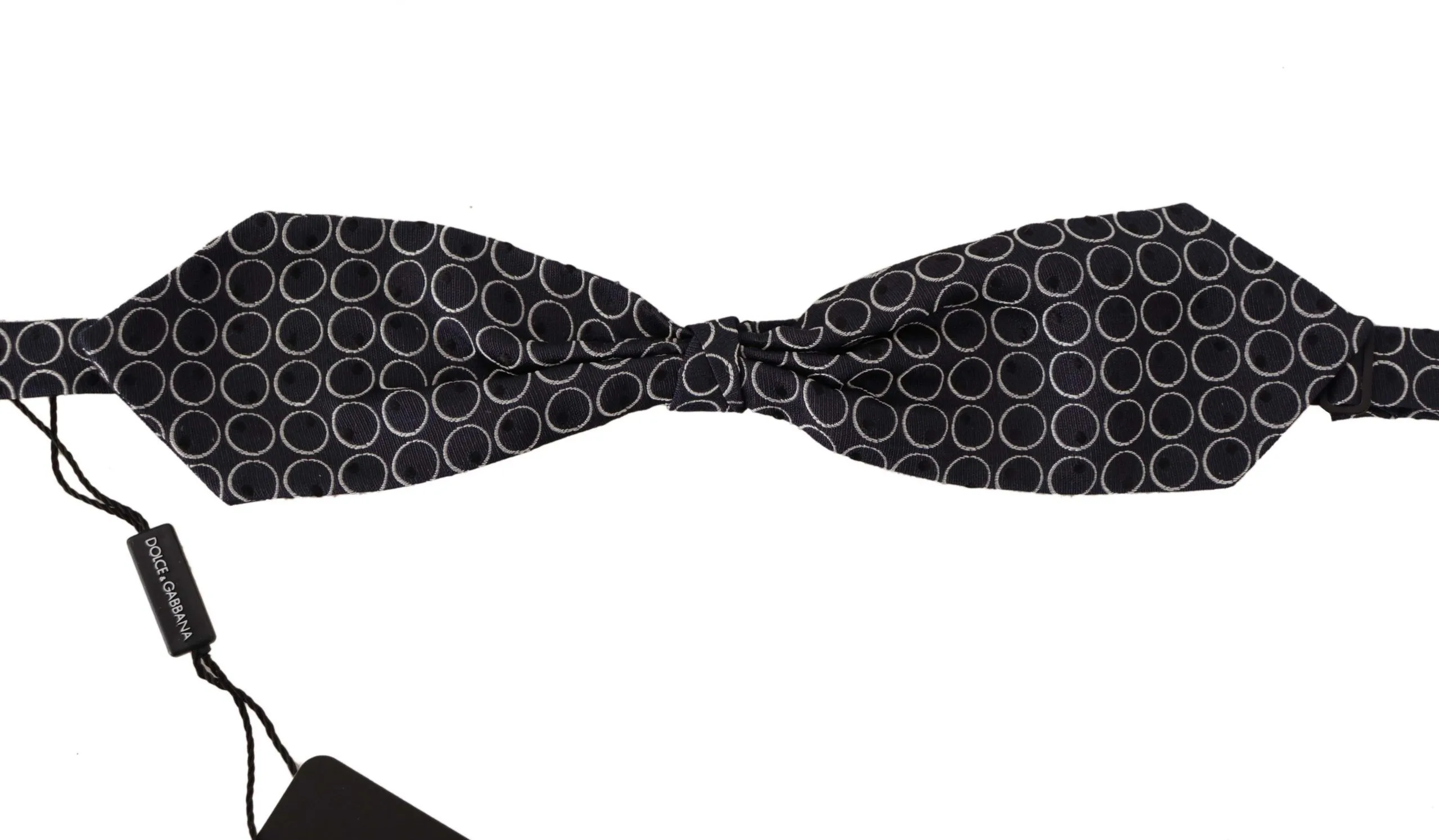 Dolce & Gabbana Men's Elegant Black and White Silk Bow Tie